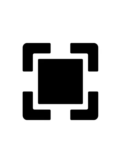 Minimalist Square Focus Icon Graphic