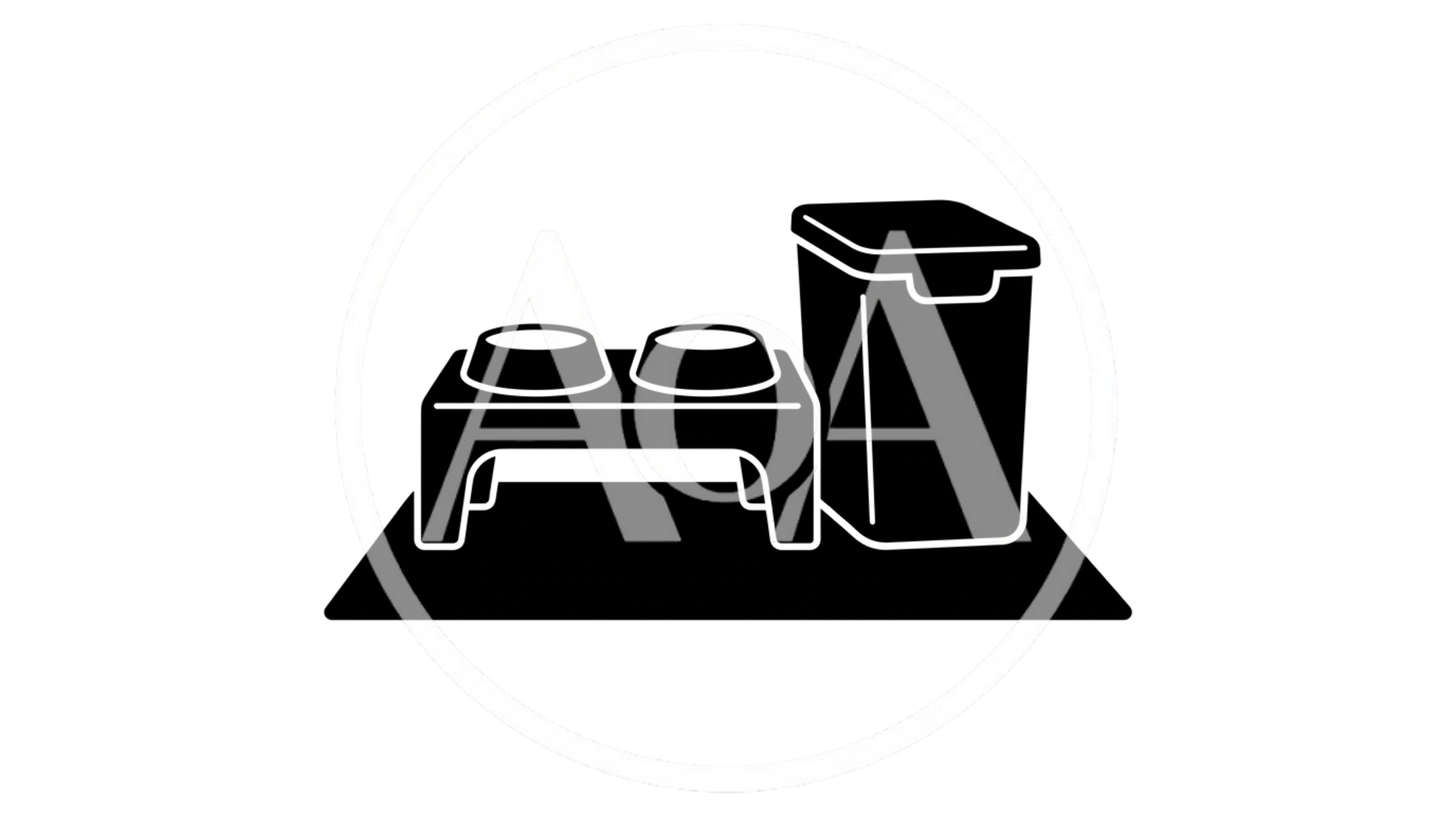 Minimalist Pet Feeding Station Icon
