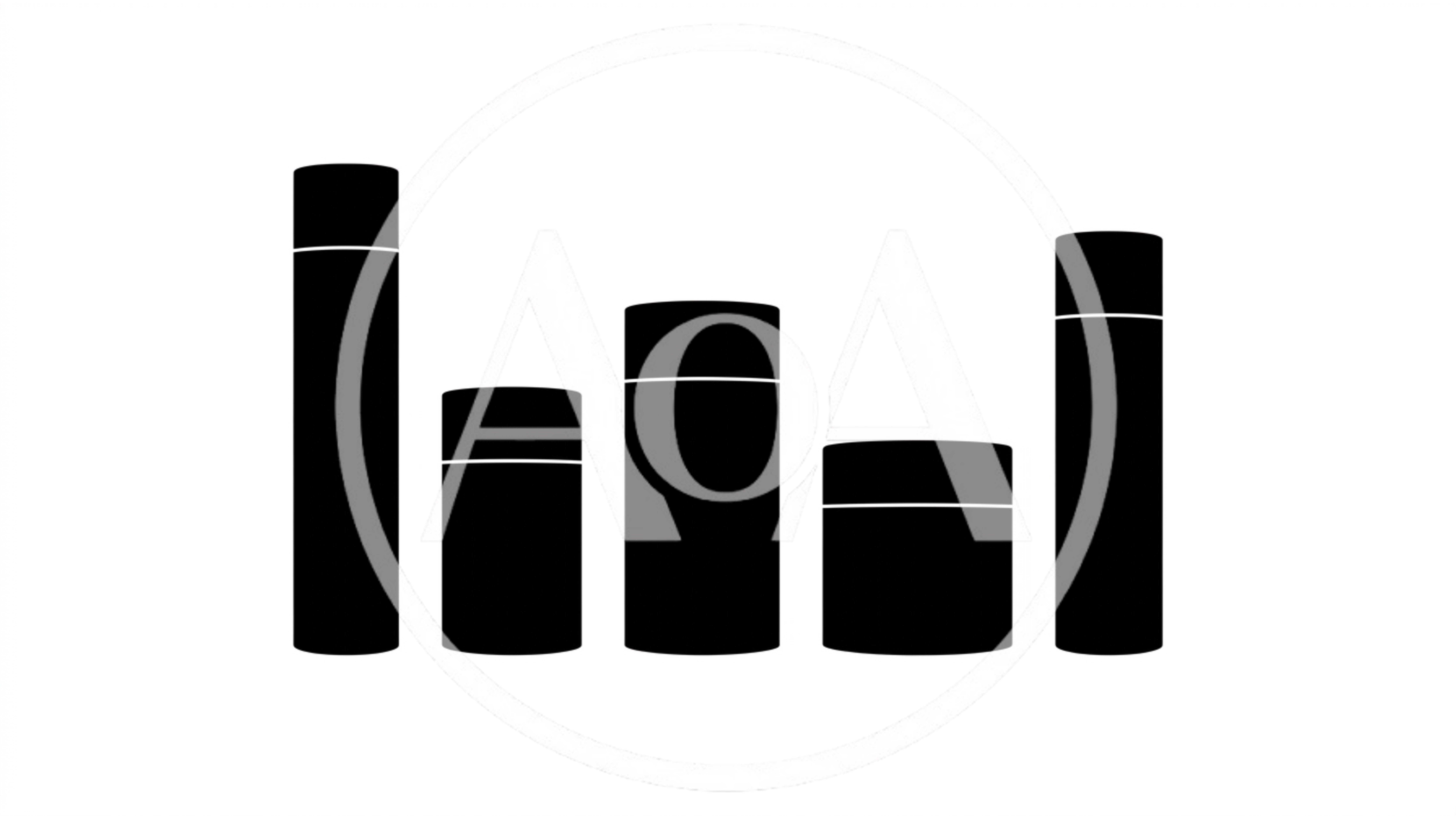 Set Of Five Black Cosmetic Product Silhouettes