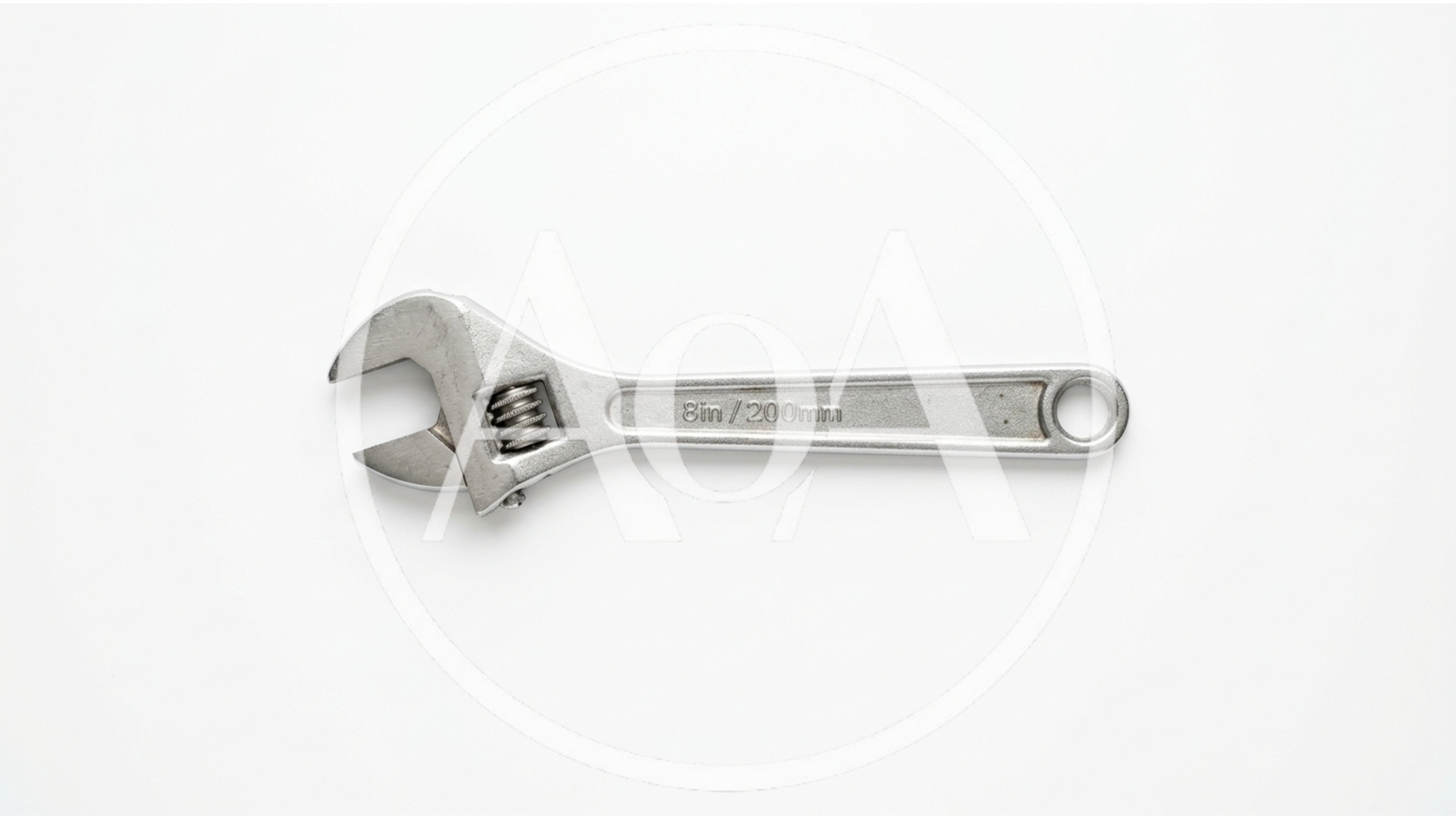 Adjustable Wrench Tool Isolated On White Background