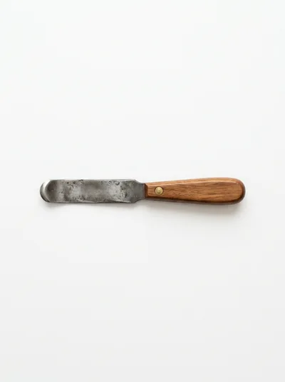 Vintage Metal Spatula With Wooden Handle