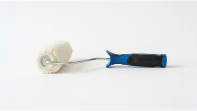Paint Roller With Blue And Black Handle