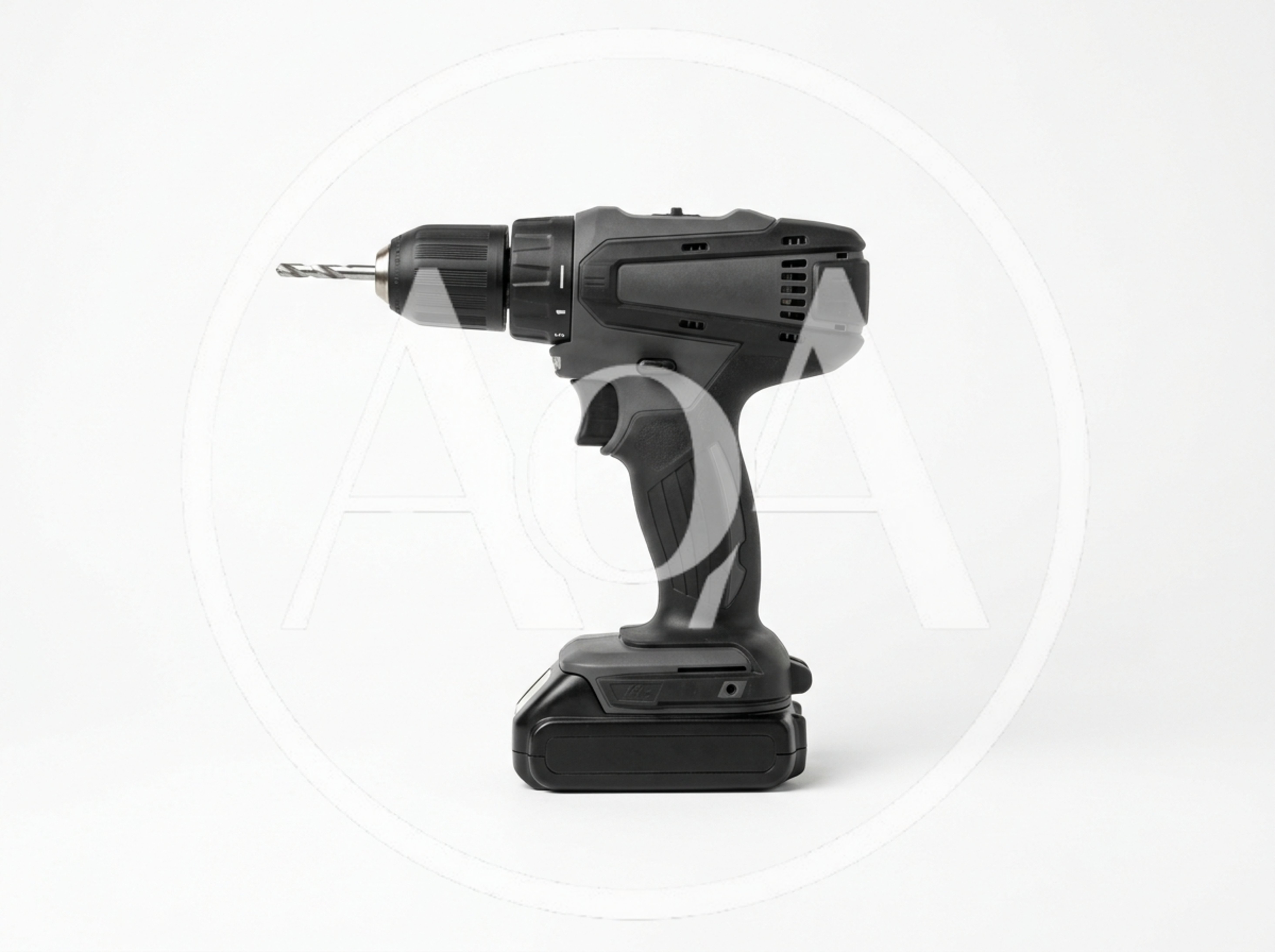 Cordless Power Drill With Drill Bit Isolated On White