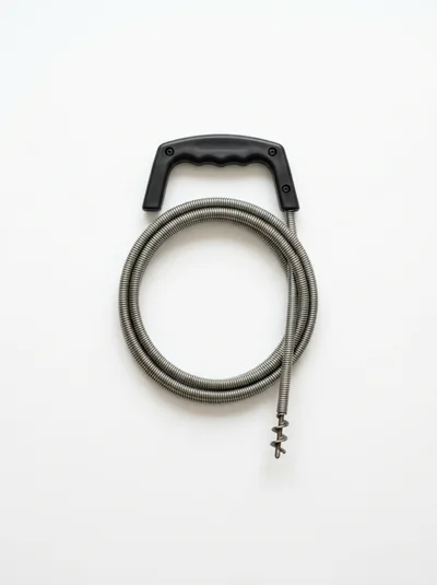 Plumbing Drain Snake Tool With Black Handle