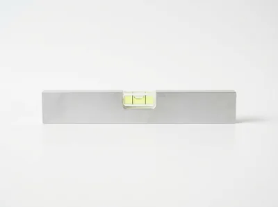 Metal Spirit Level Tool On White Background