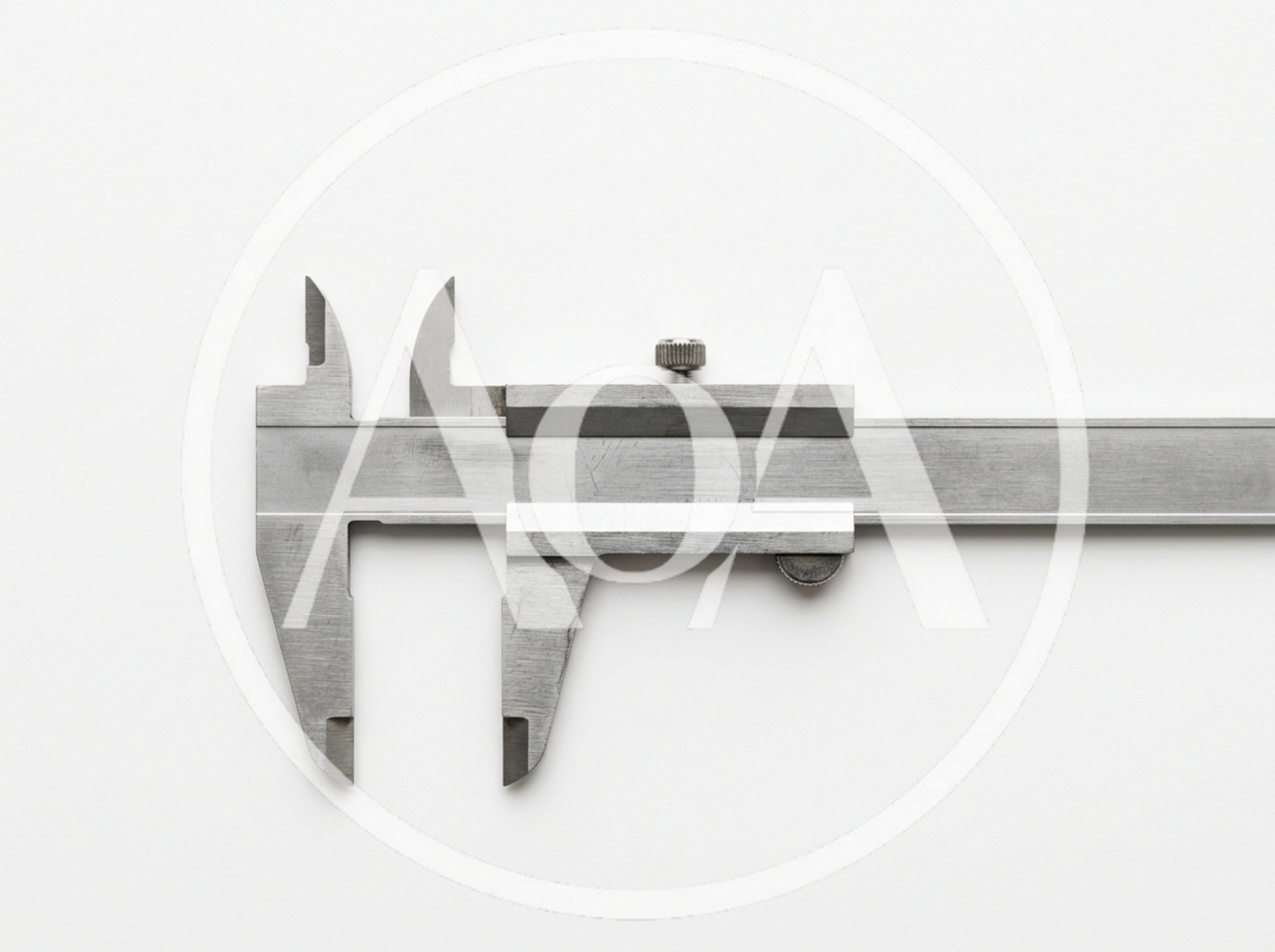 Close Up Of A Metal Vernier Caliper