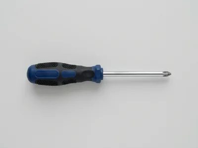 Phillips Head Screwdriver With Blue And Black Handle