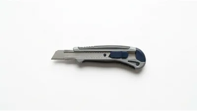 Utility Knife With Retractable Blade On White Background