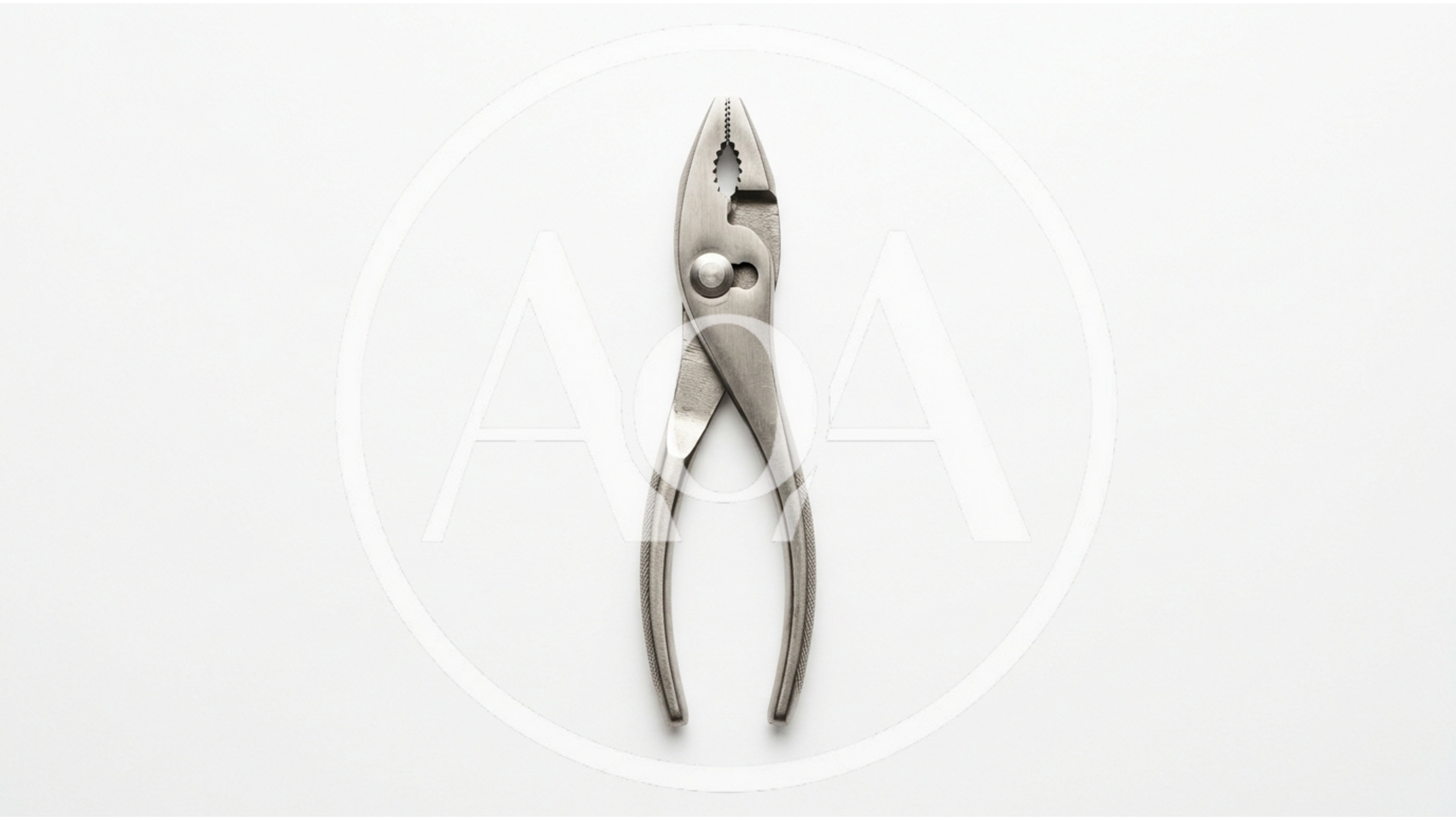 Silver Slip Joint Pliers Isolated On White Background