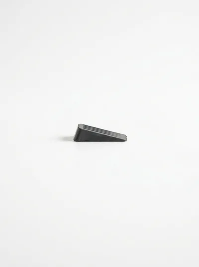 Black Rubber Door Wedge On White Background