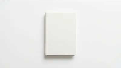 Blank White Notebook On A Plain White Background