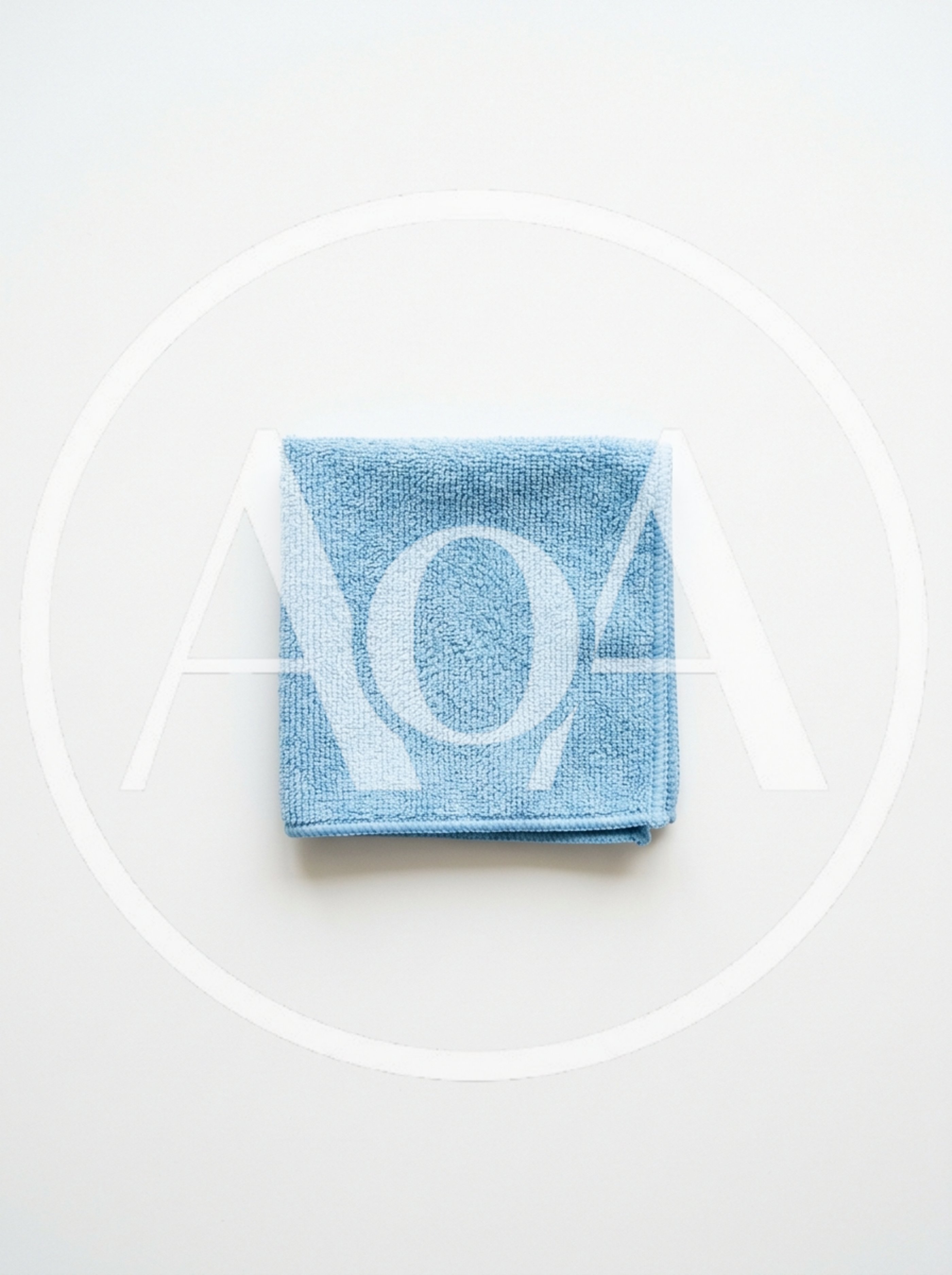 Folded Light Blue Microfiber Cleaning Cloth