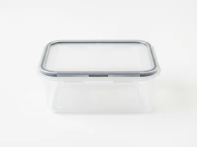Empty Clear Plastic Food Storage Container