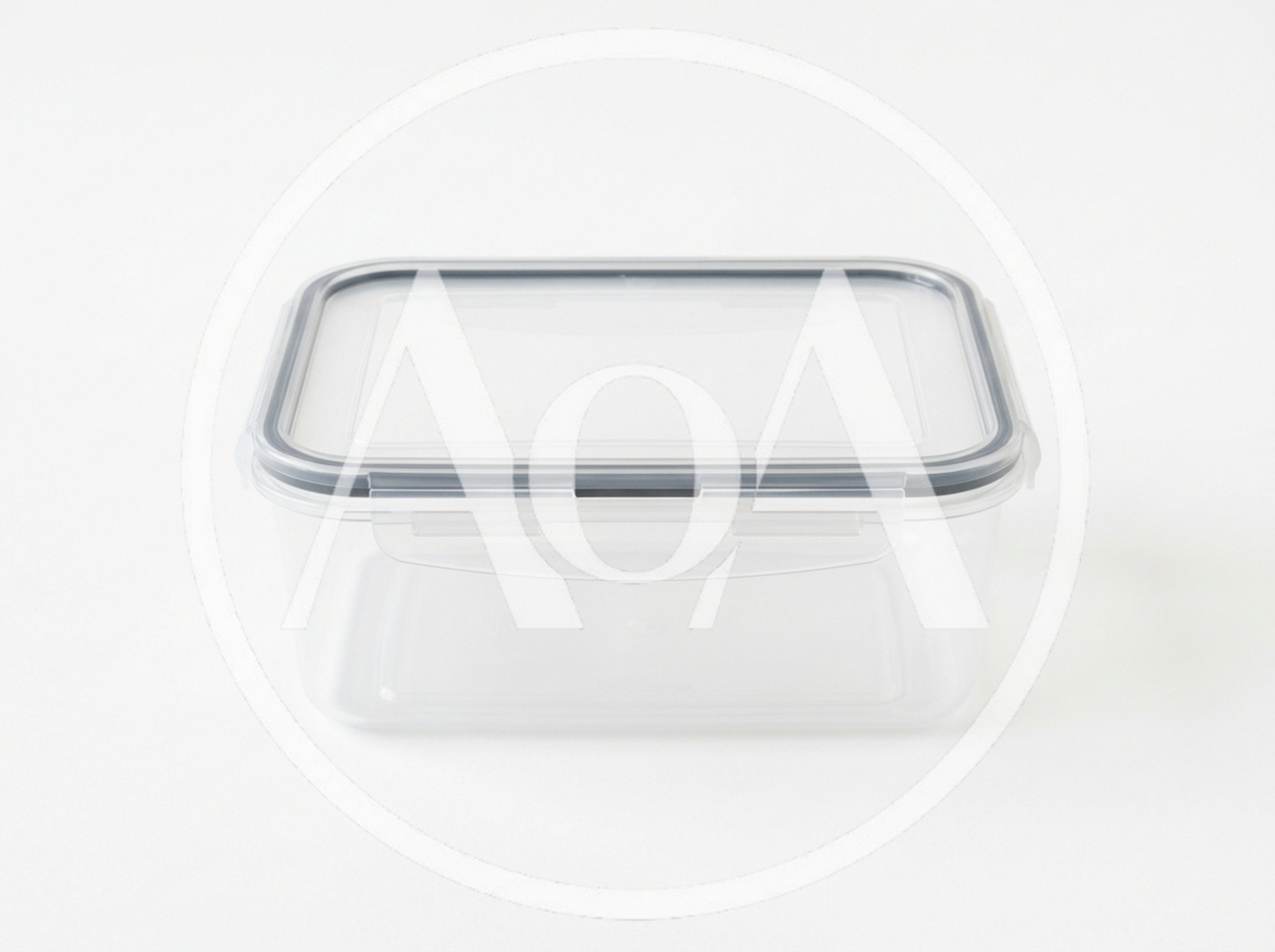 Empty Clear Plastic Food Storage Container
