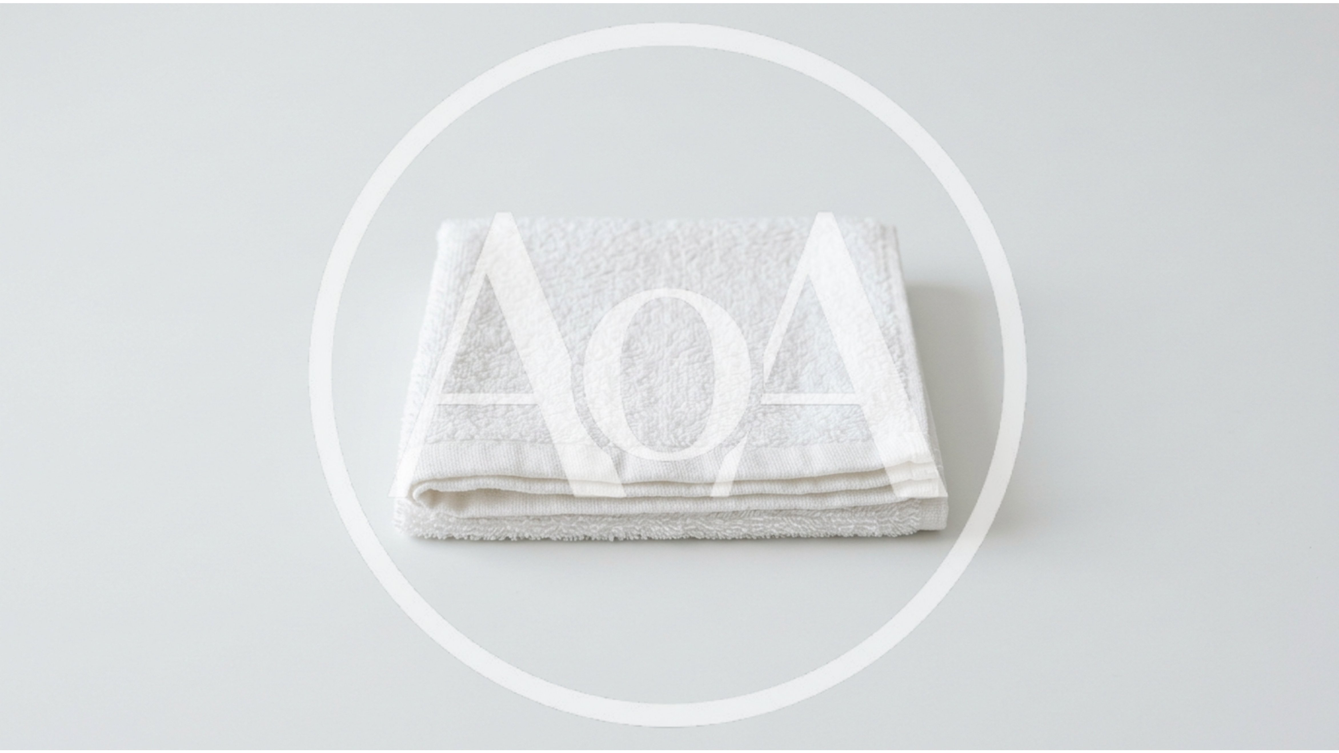 Folded White Cotton Hand Towel