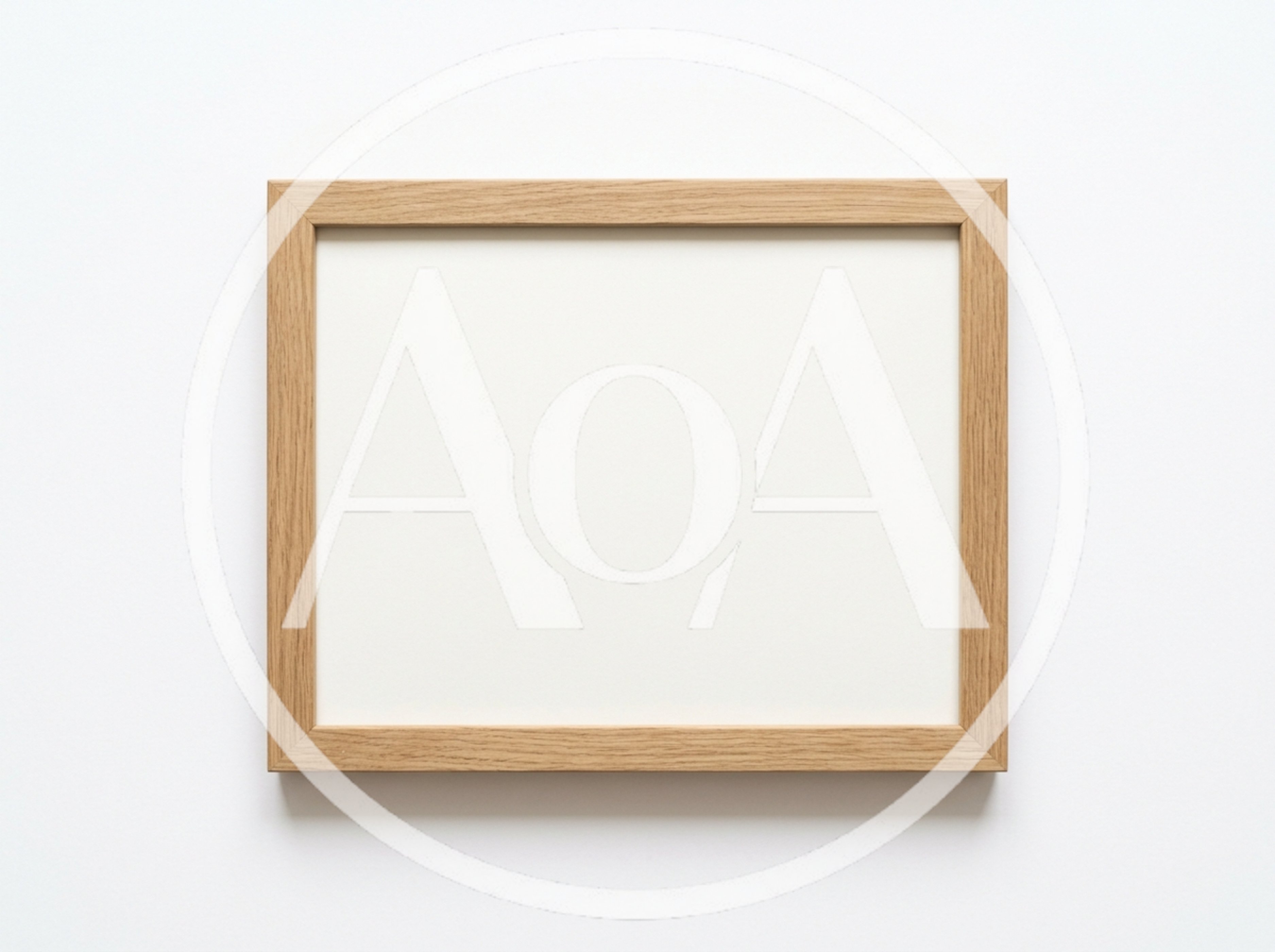 Empty Wooden Picture Frame On White Background