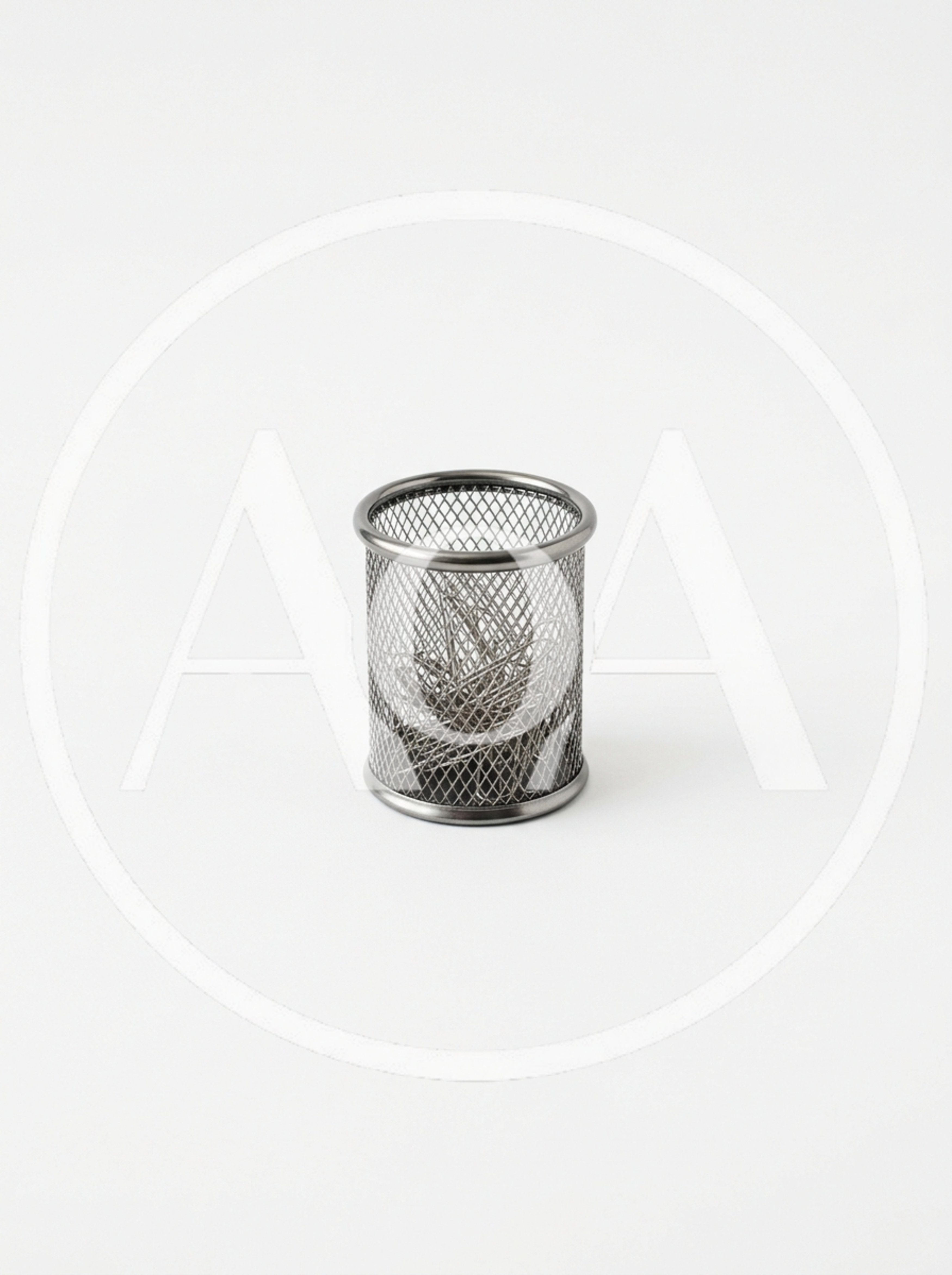 Small Metal Mesh Desk Organizer With Paperclips