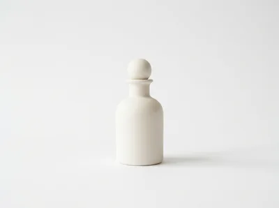 Minimalist Ceramic Bottle With Spherical Stopper