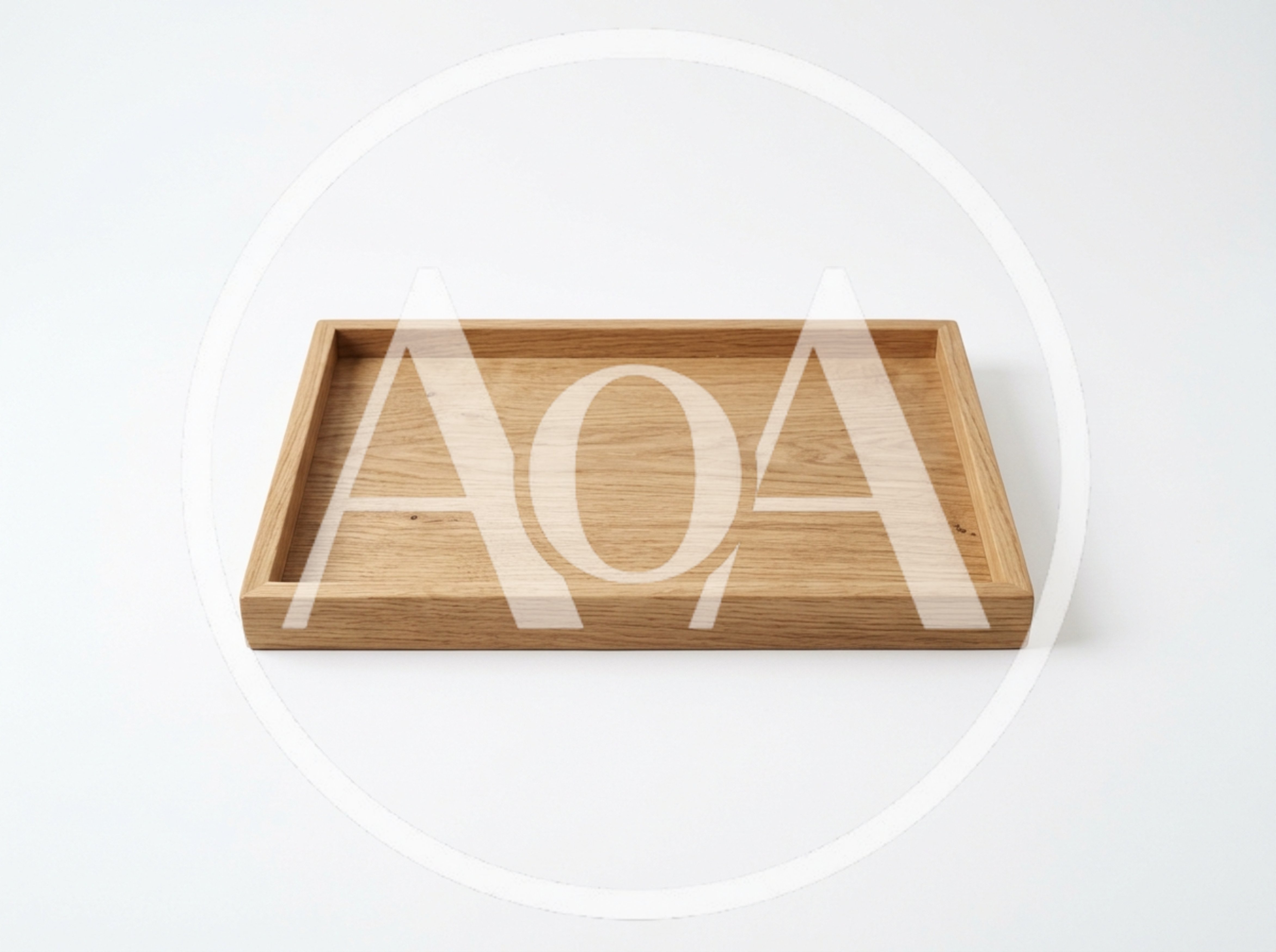 Empty Rectangular Wooden Serving Tray