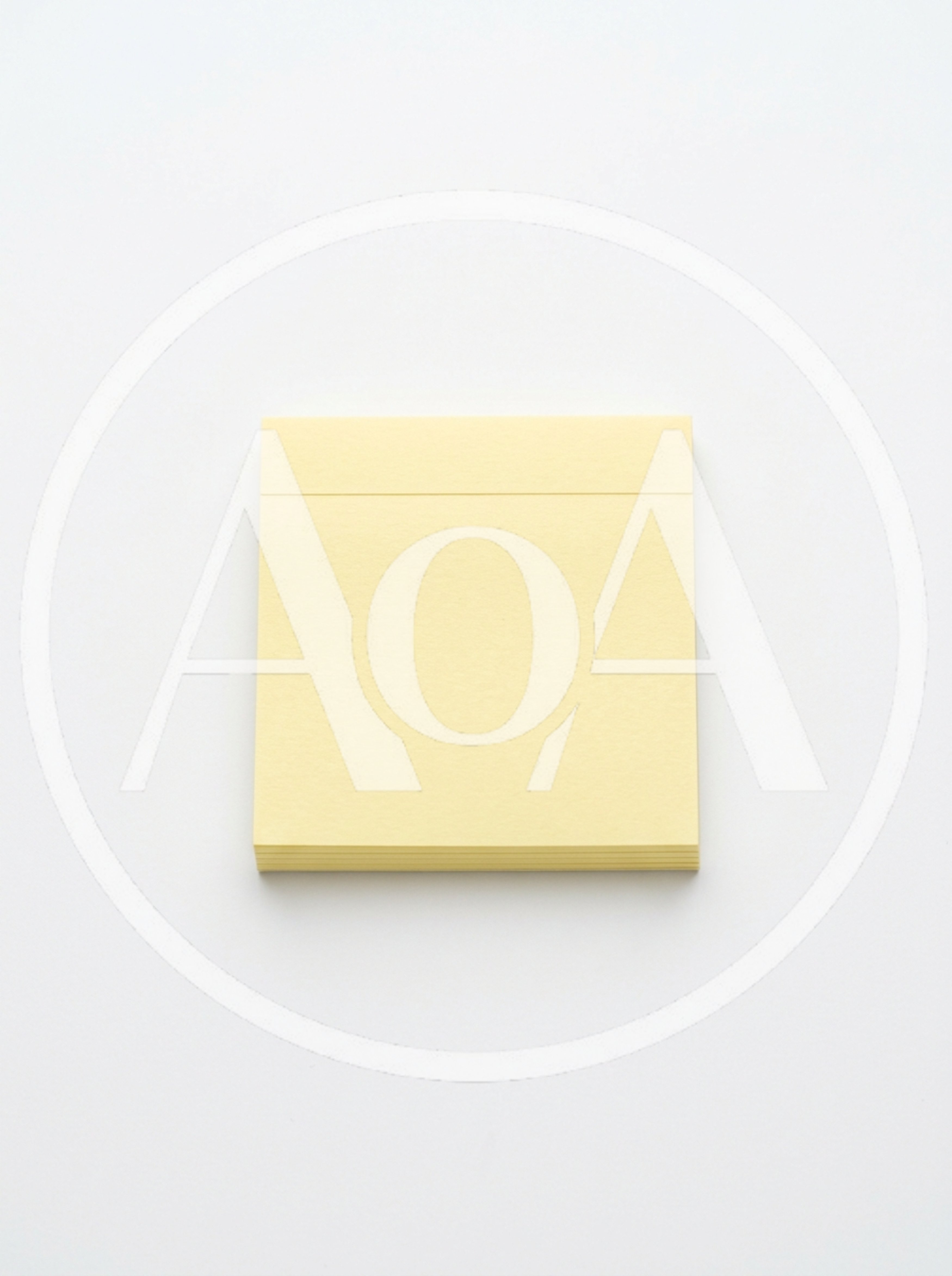 Stack Of Yellow Sticky Notes On White Background