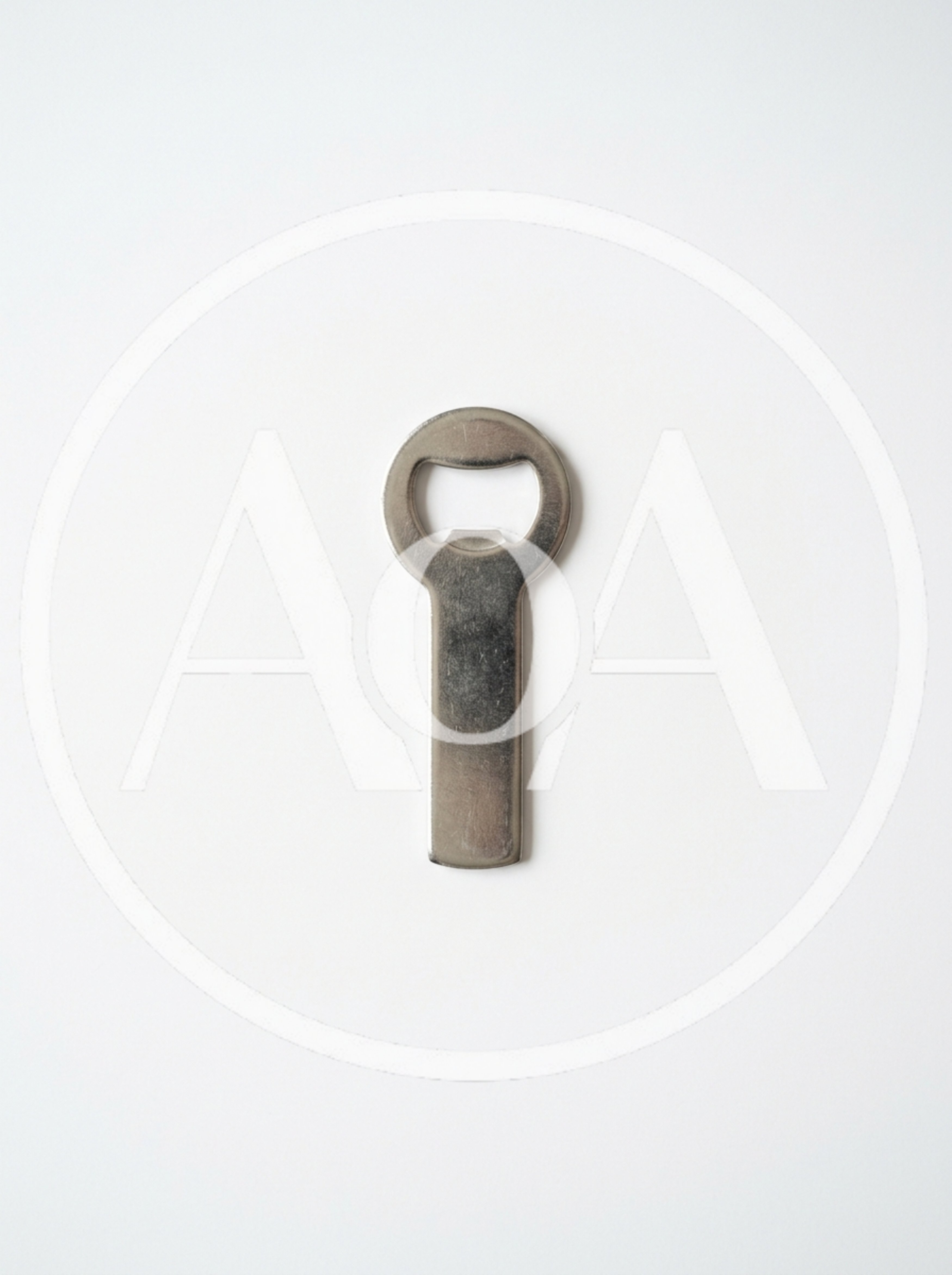 Metal Bottle Opener Isolated On White Background