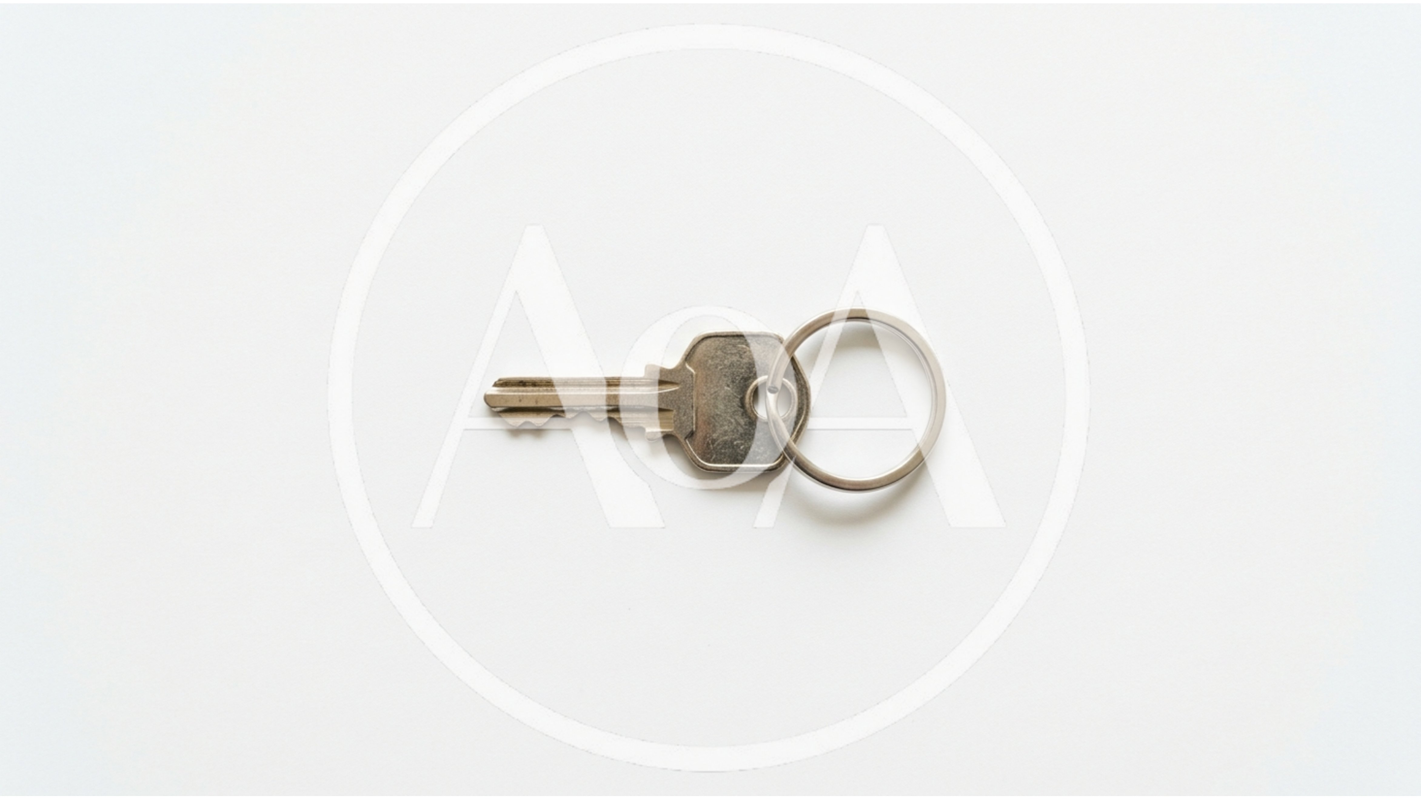 Single Metal Key On A Keyring