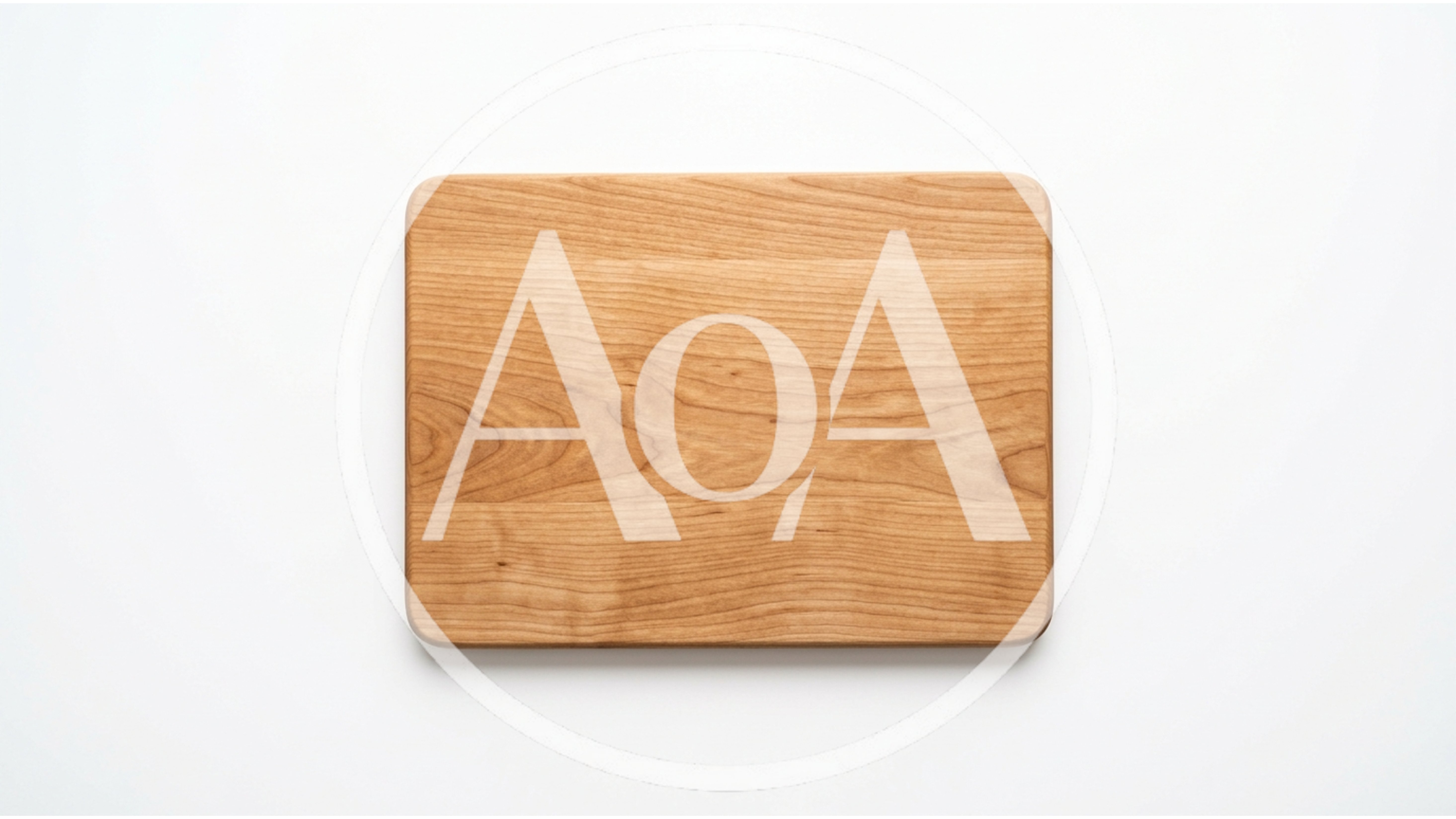 Rectangular Wooden Cutting Board On White Background