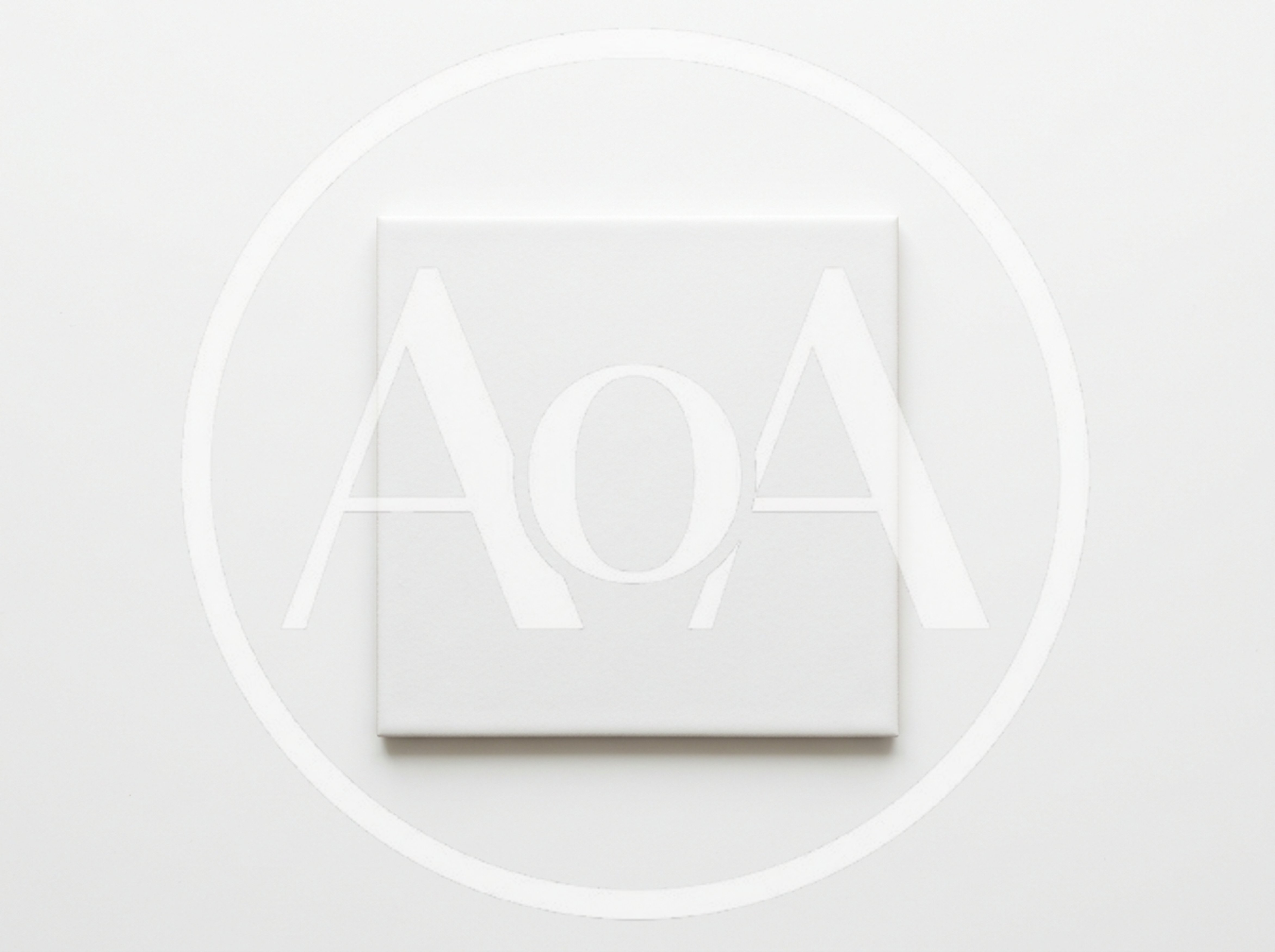 Blank White Square Canvas On A White Background