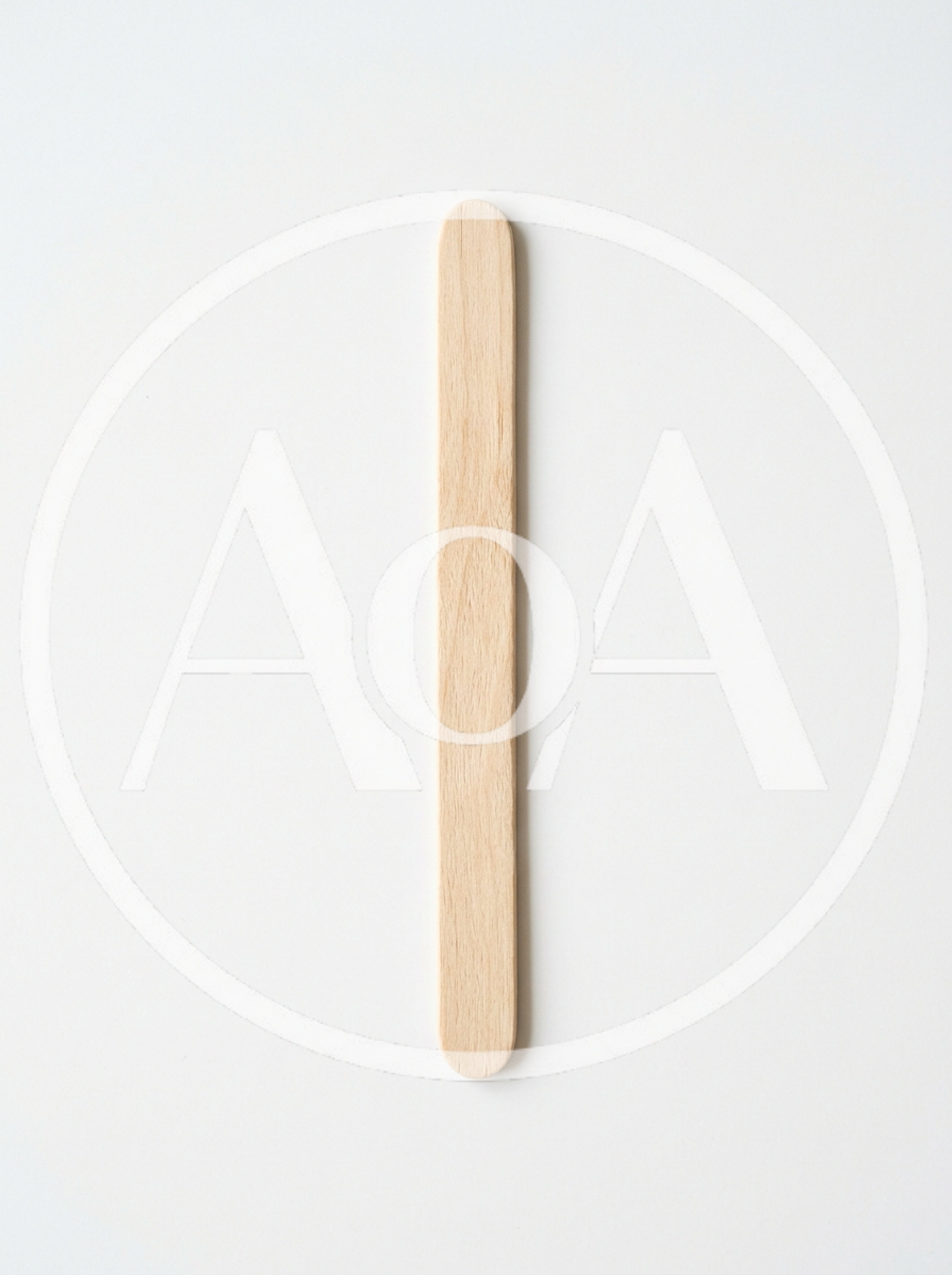 Single Wooden Popsicle Stick On White Background