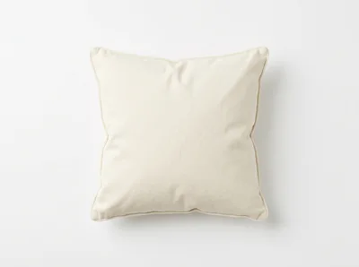 Minimalist Off White Square Throw Pillow