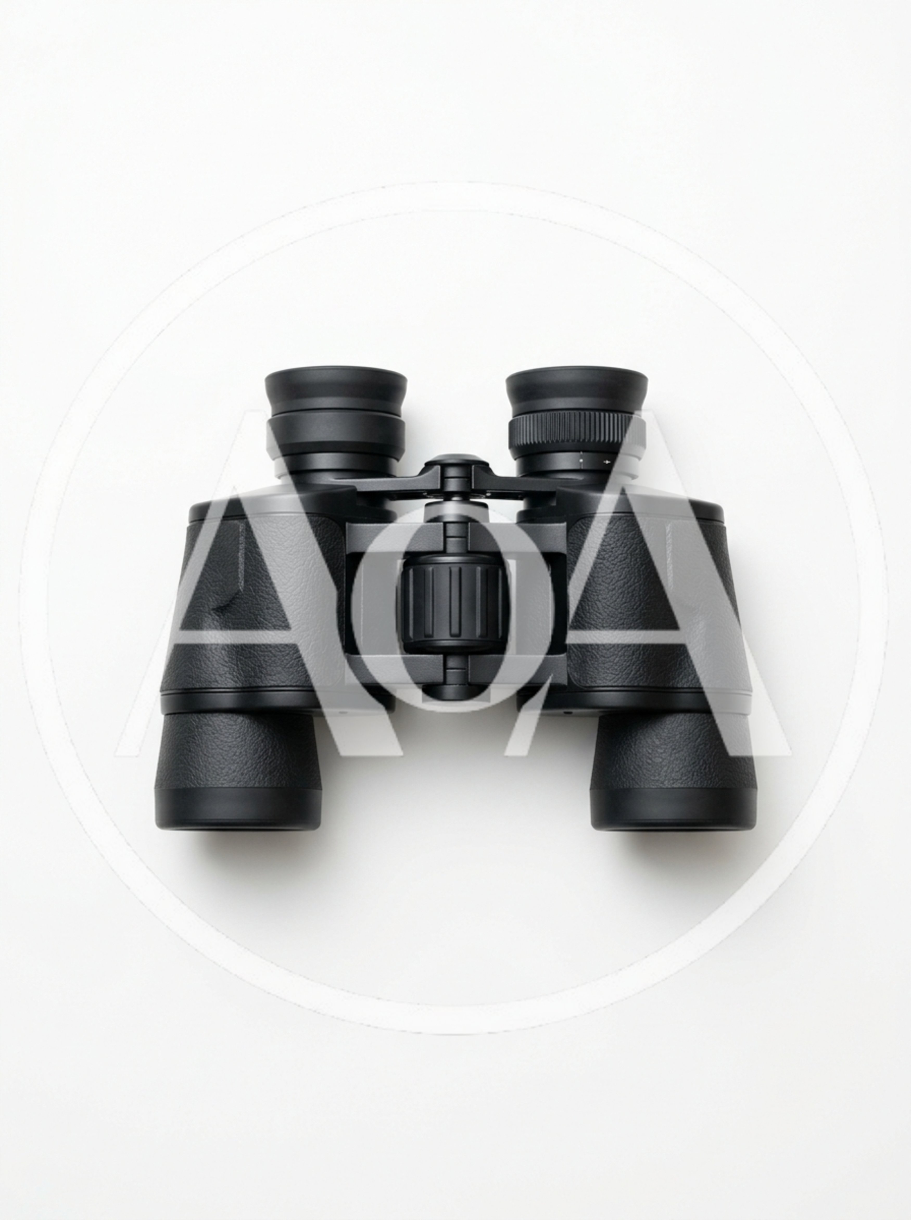 Black Binoculars Isolated On White Background