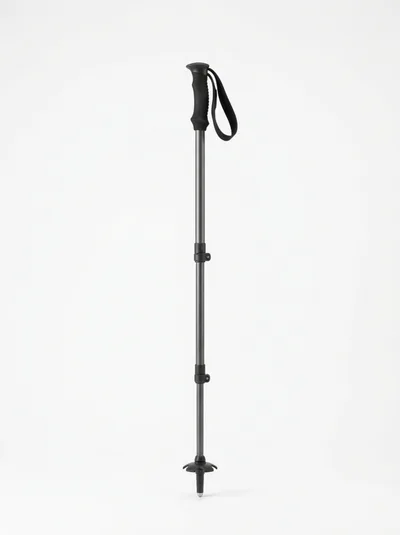 Single Trekking Pole On White Background