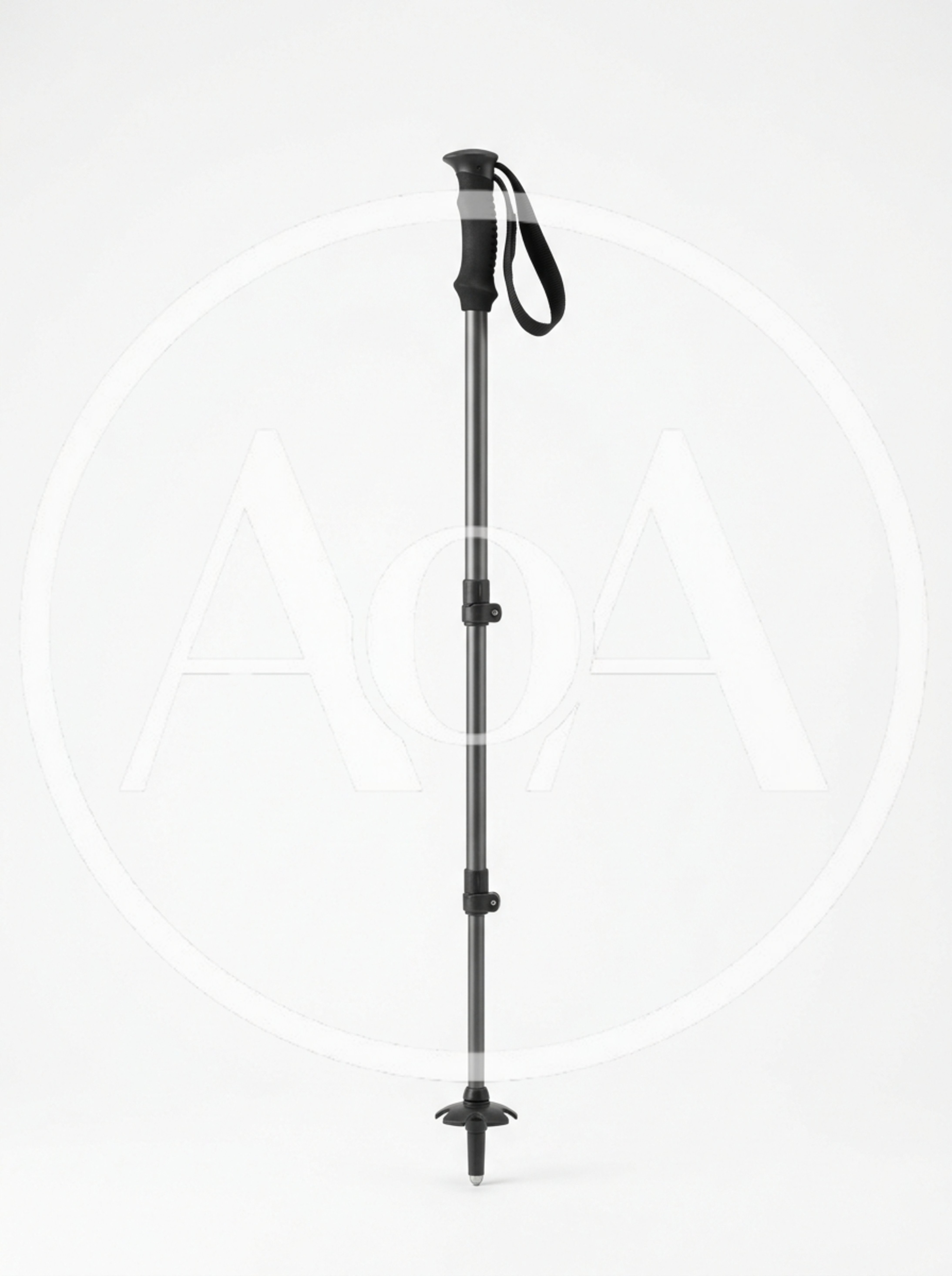 Single Trekking Pole On White Background