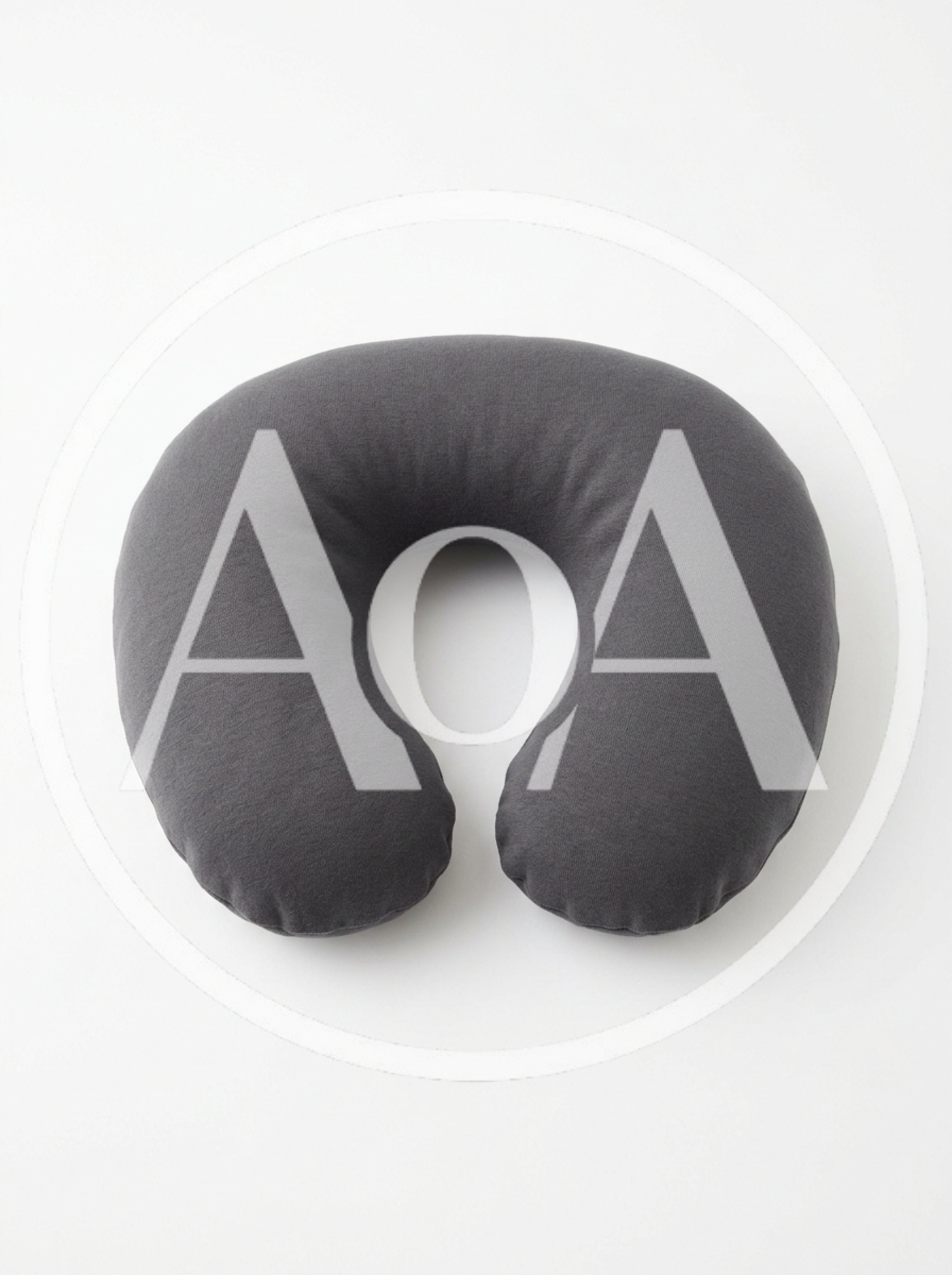 Grey U-Shaped Travel Neck Pillow