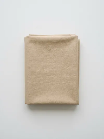 Folded Beige Canvas Fabric Texture
