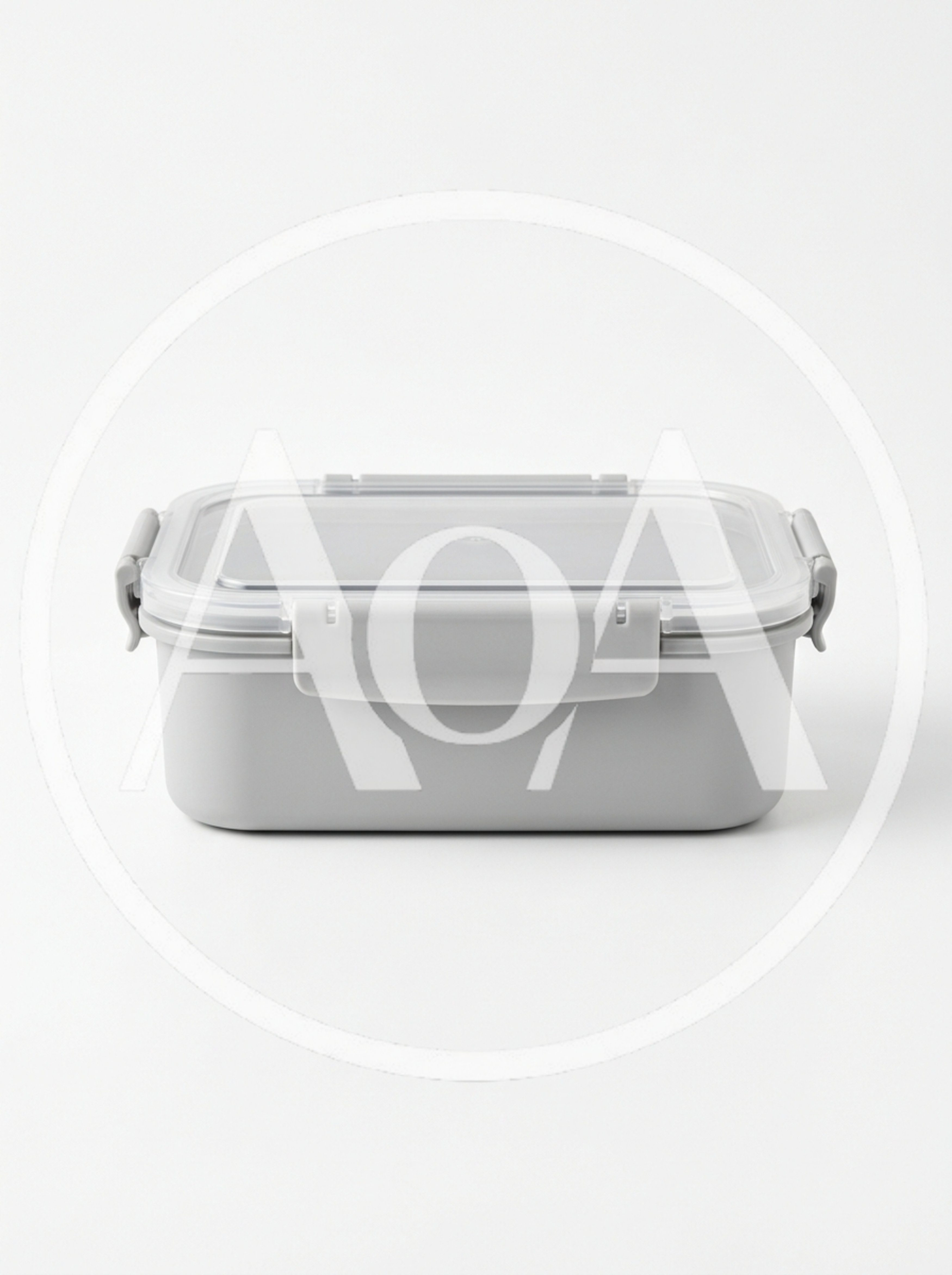 Grey Plastic Food Storage Container With Locking Lid
