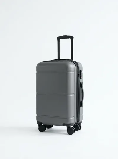 Grey Hard Shell Carry On Suitcase