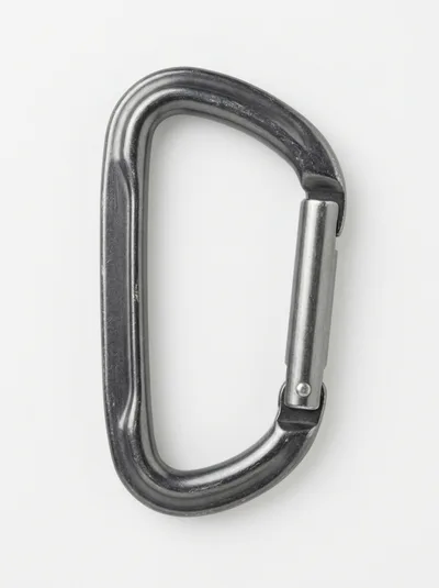 Metal Carabiner Clip Isolated On White Background