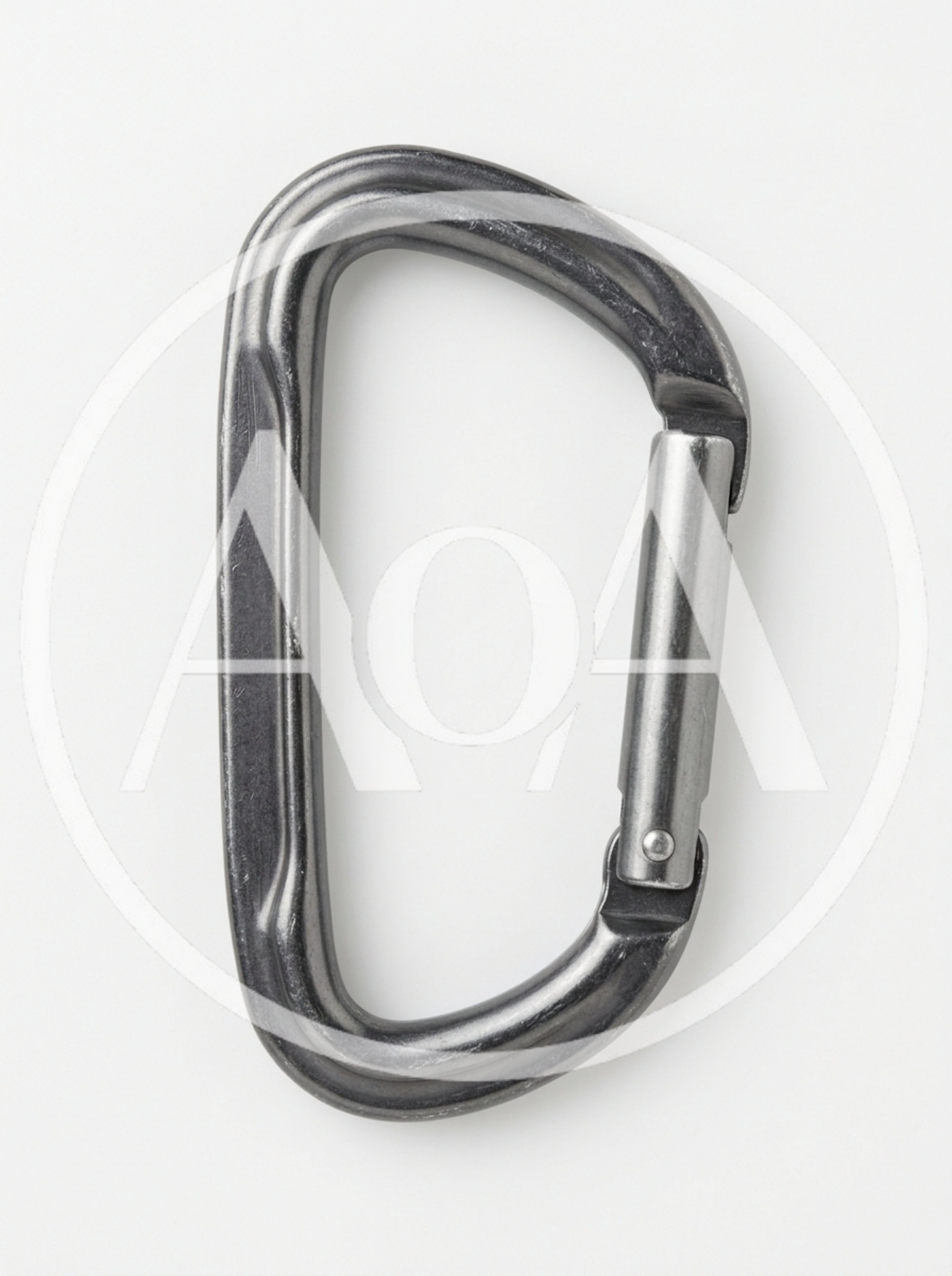 Metal Carabiner Clip Isolated On White Background