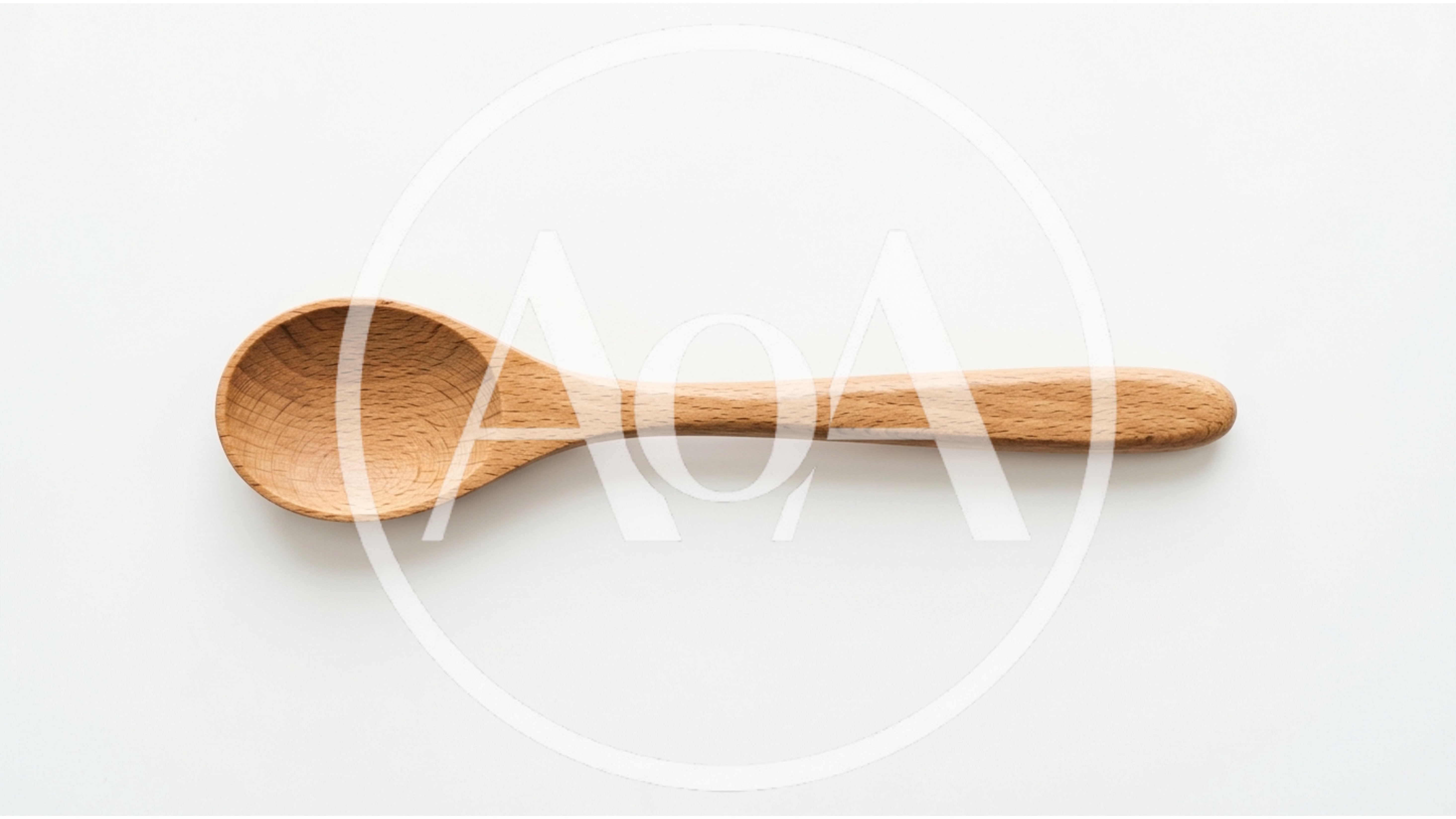 Wooden Spoon Isolated On White Background