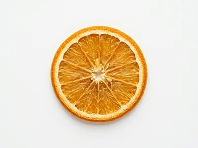 Dried Orange Slice Isolated On White Background