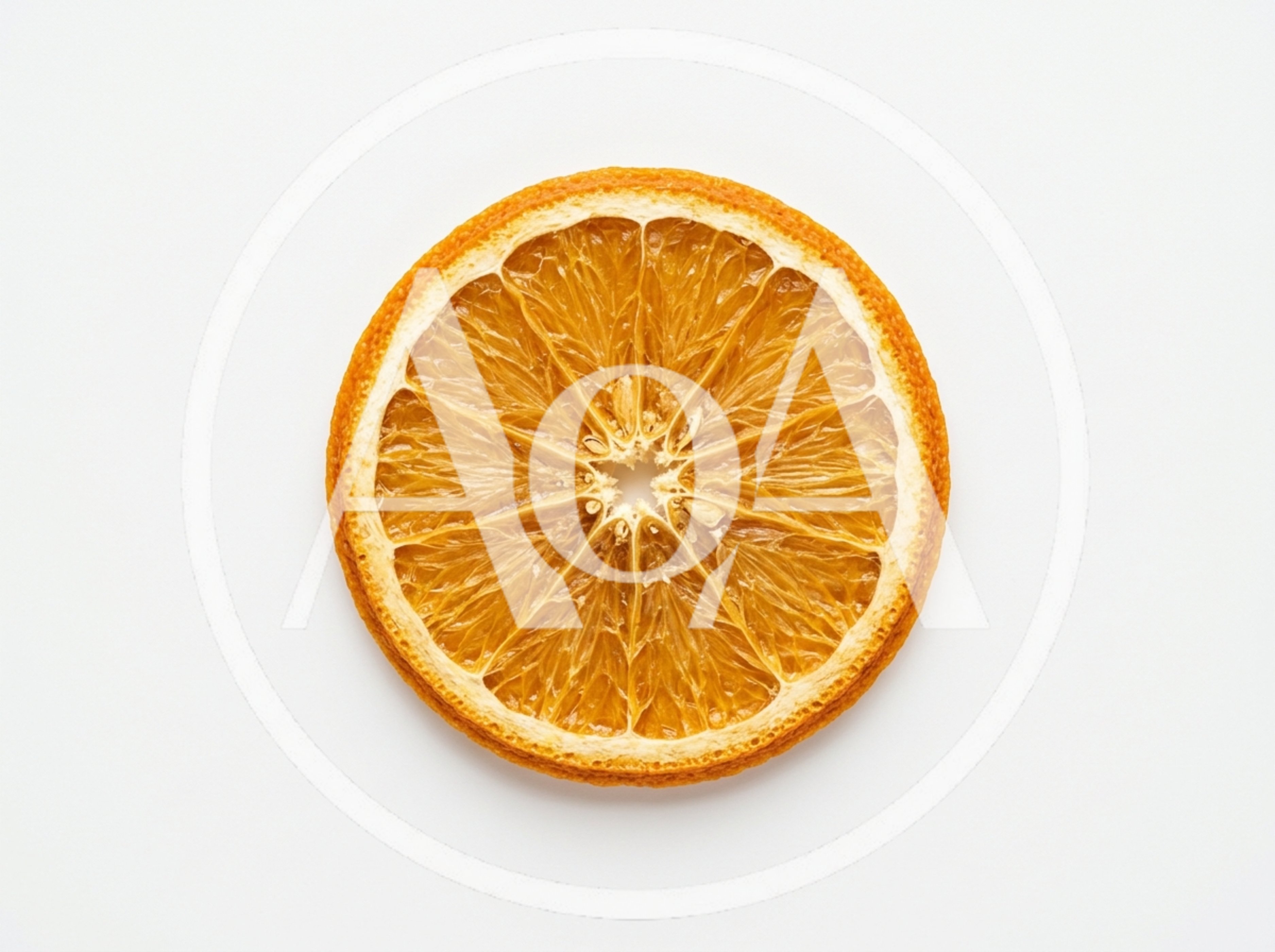 Dried Orange Slice Isolated On White Background