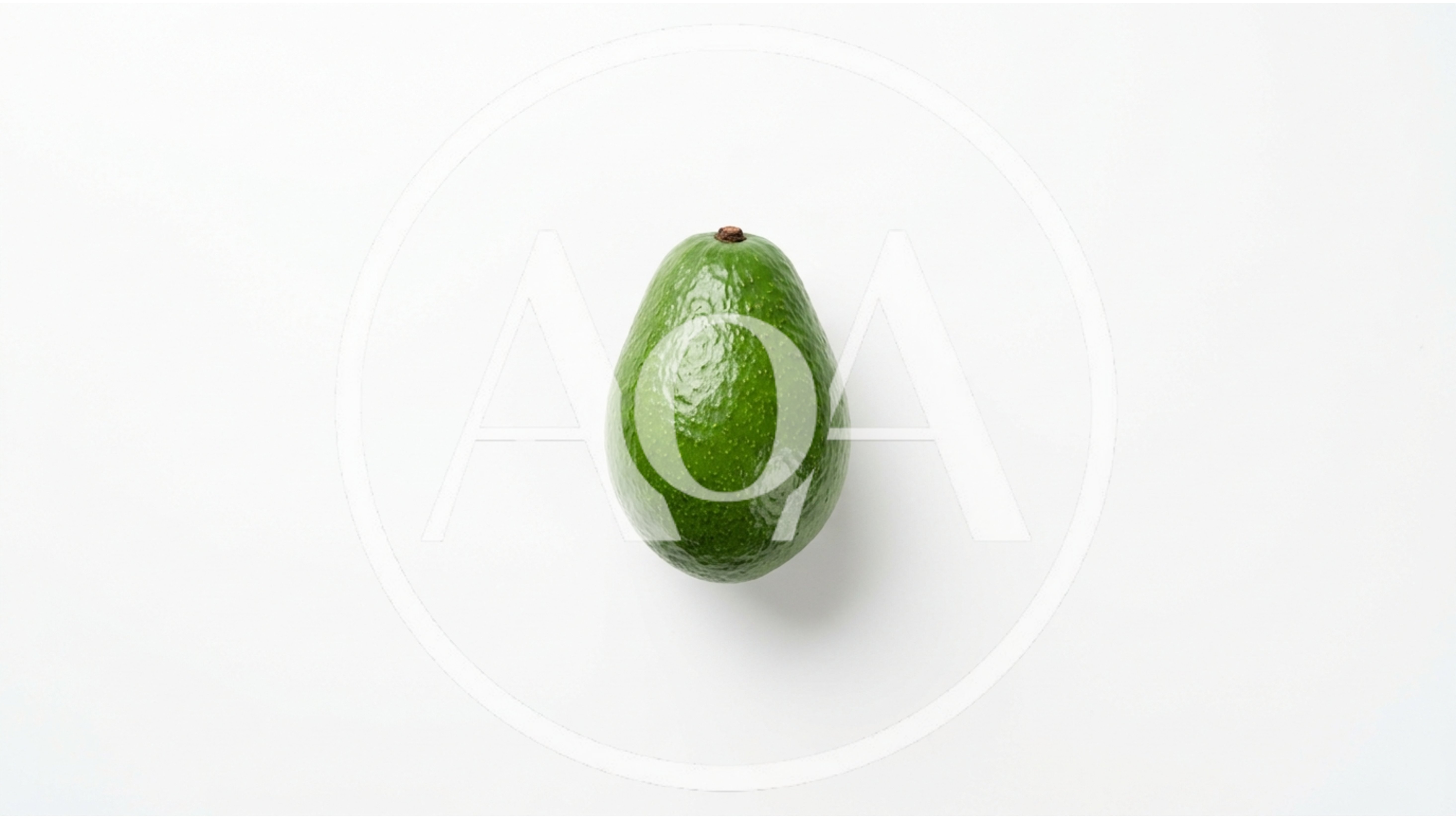 Single Fresh Green Avocado On White Background