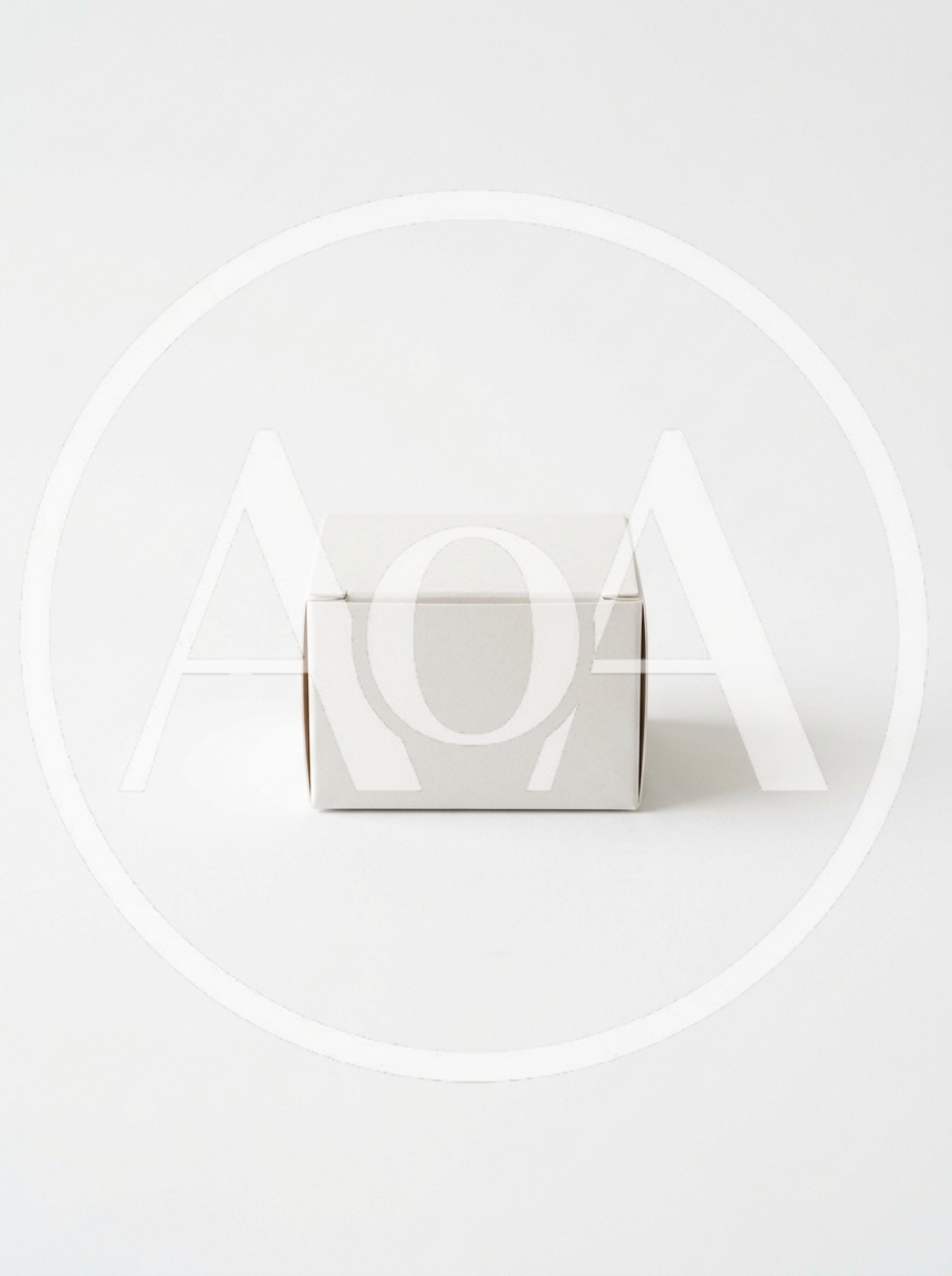 Minimalist White Cardboard Box On White Background