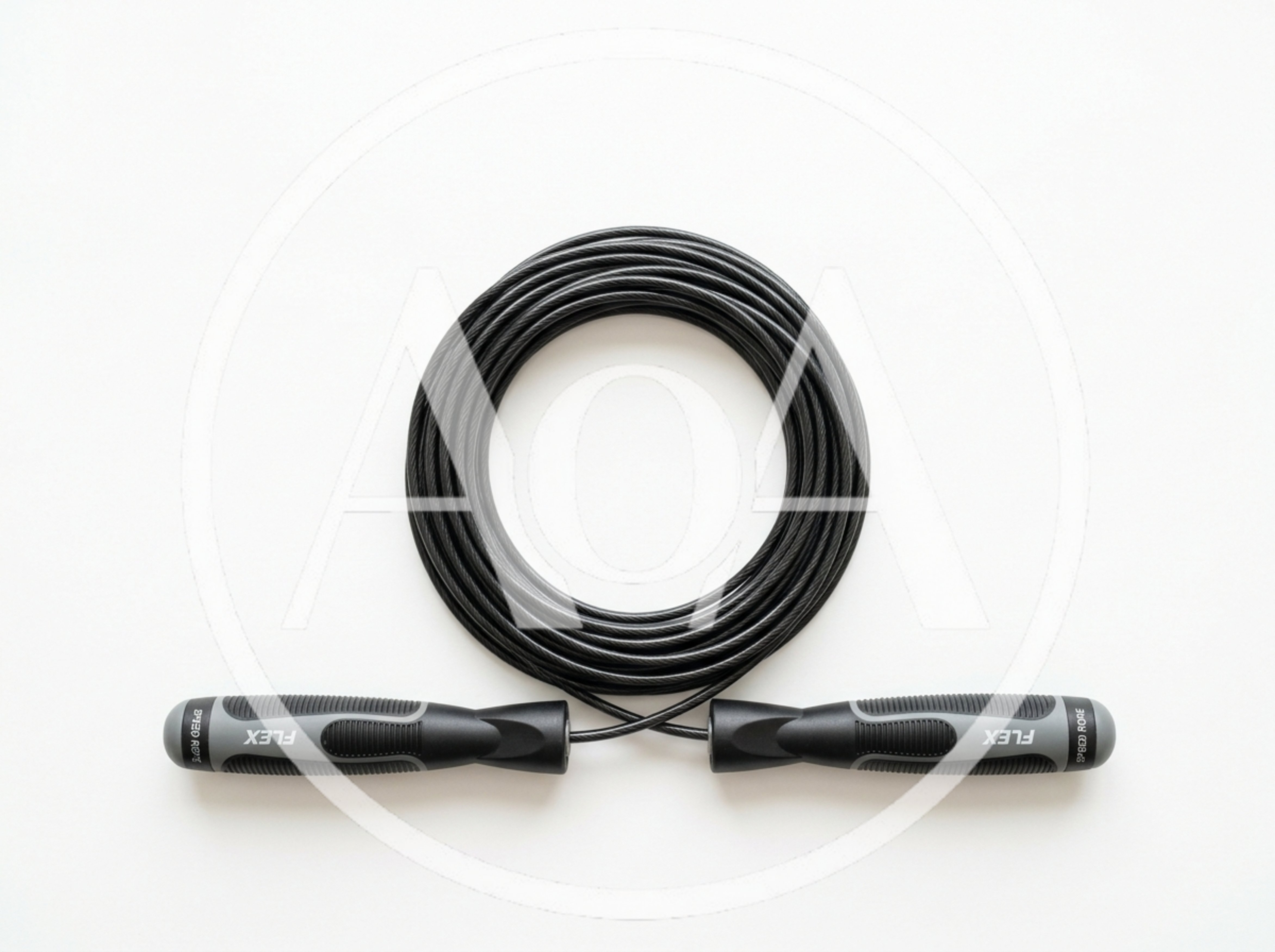 Black Jump Rope With Ergonomic Handles
