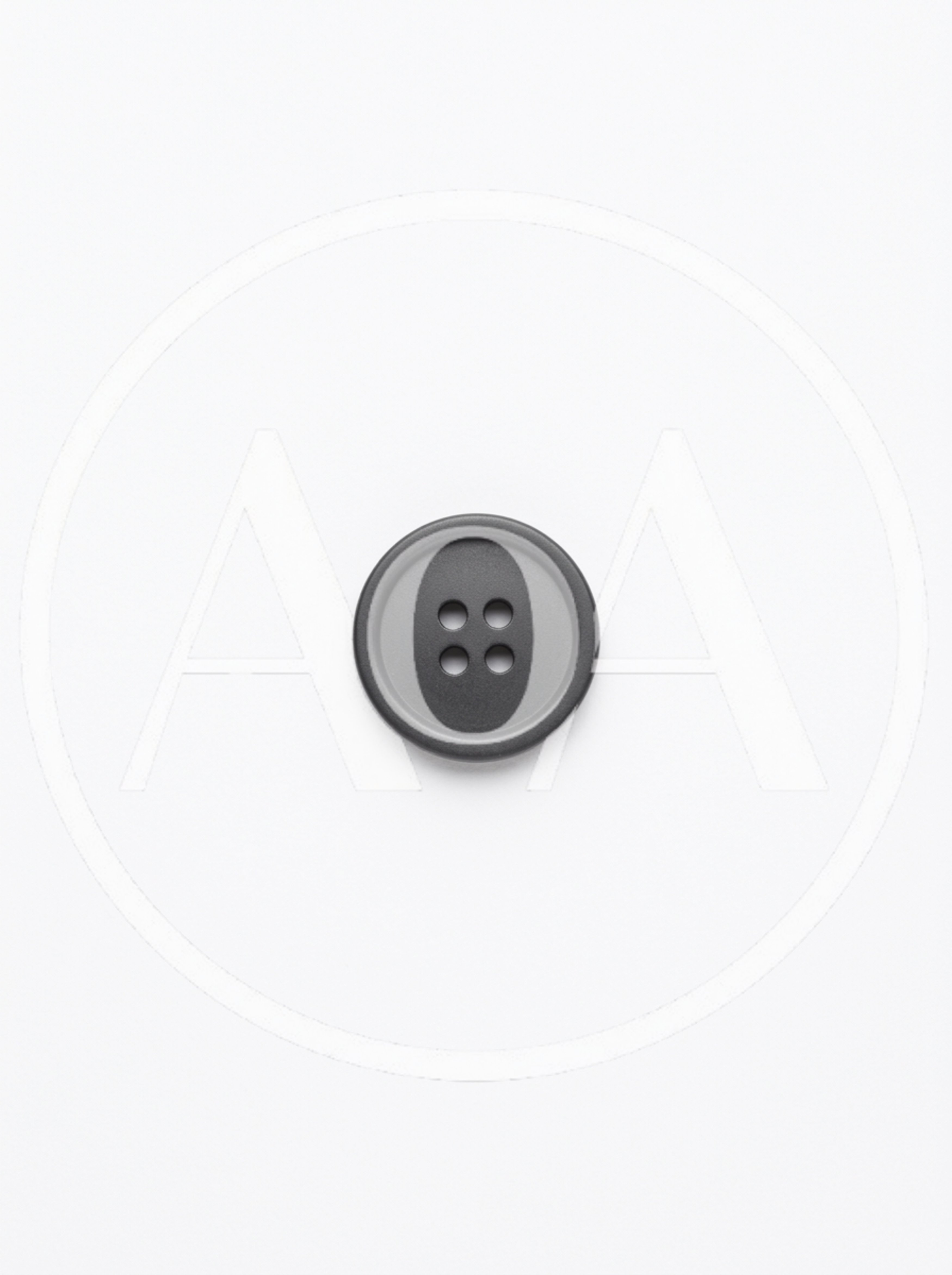 Single Dark Grey Four Hole Button