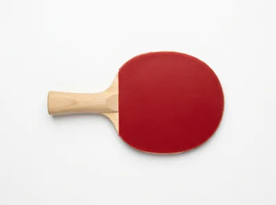 Table Tennis Racket With Red Rubber Surface