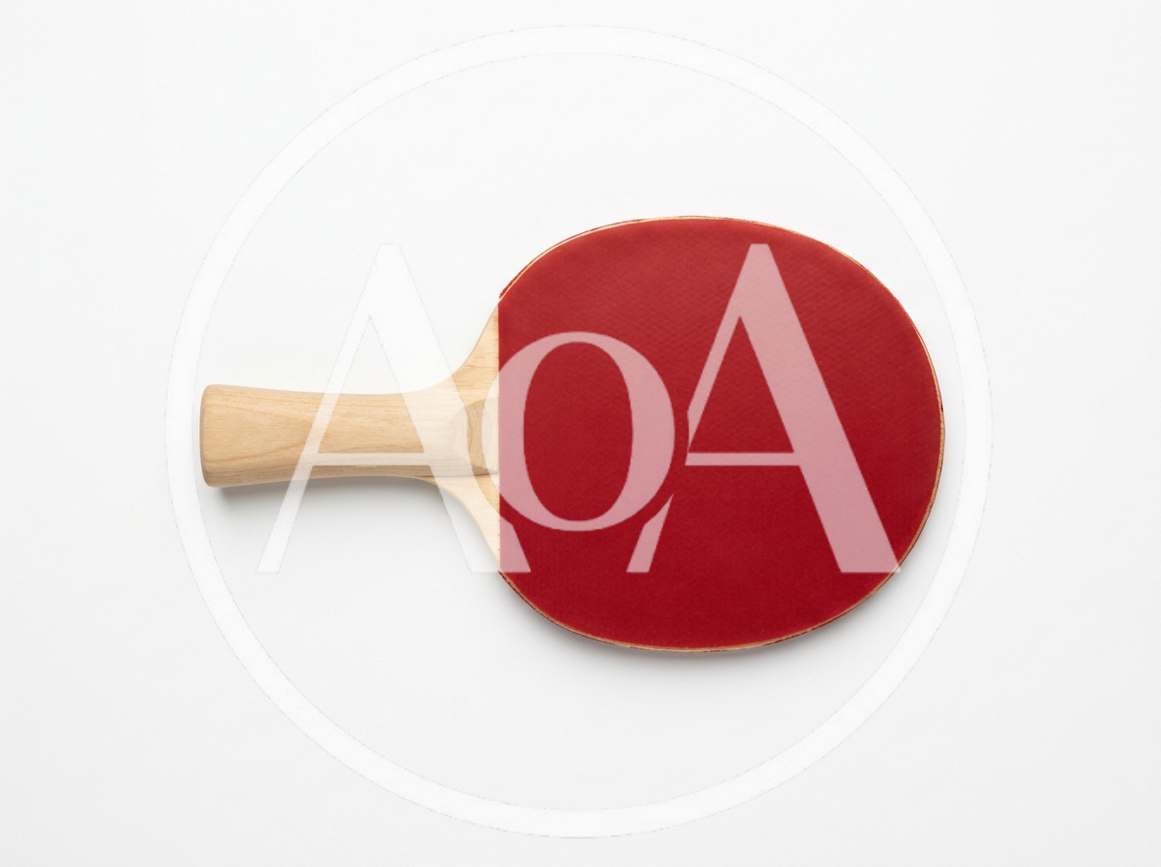 Table Tennis Racket With Red Rubber Surface