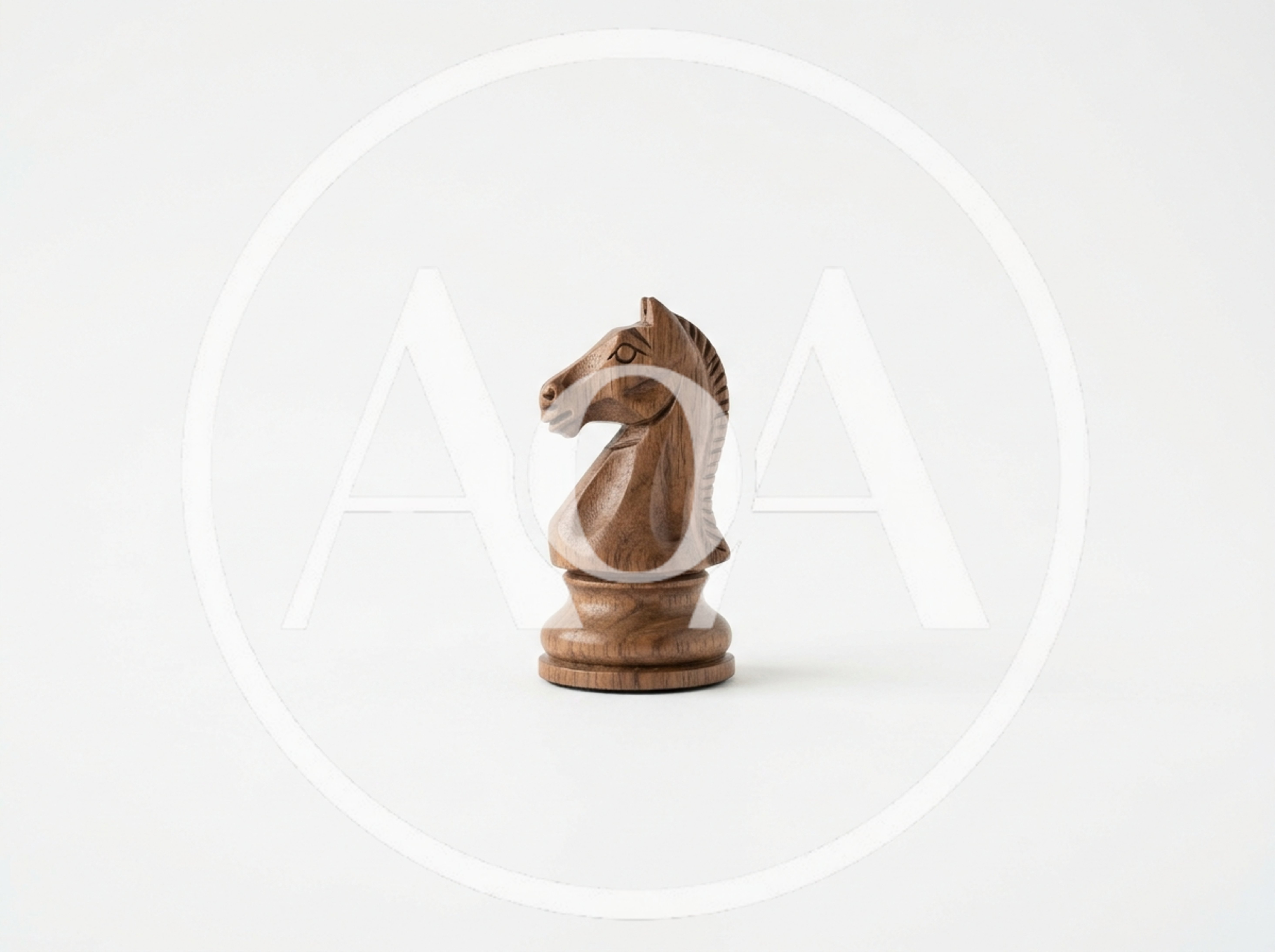 Wooden Chess Knight Piece Isolated On White Background