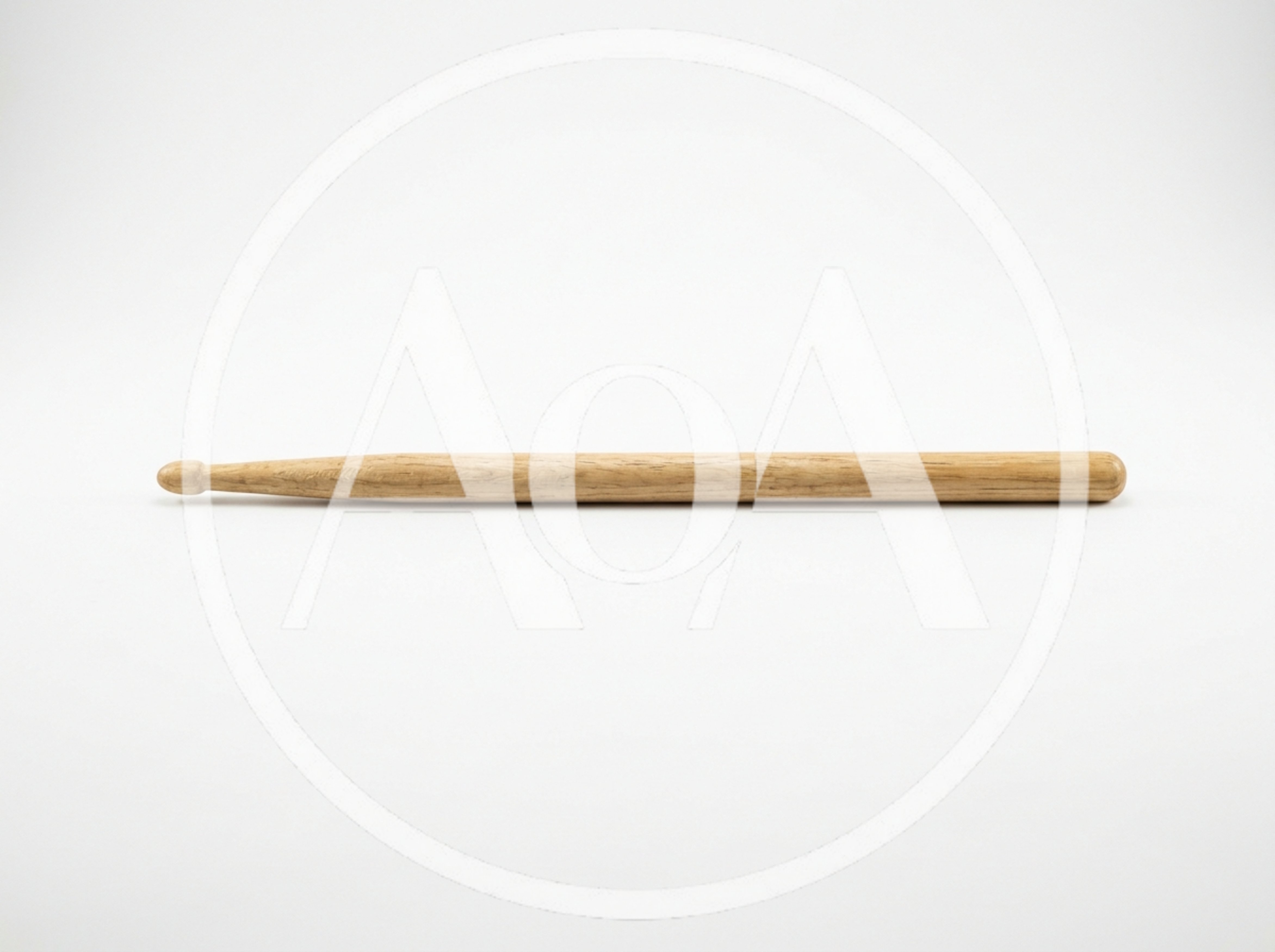 Single Wooden Drumstick Isolated On White Background